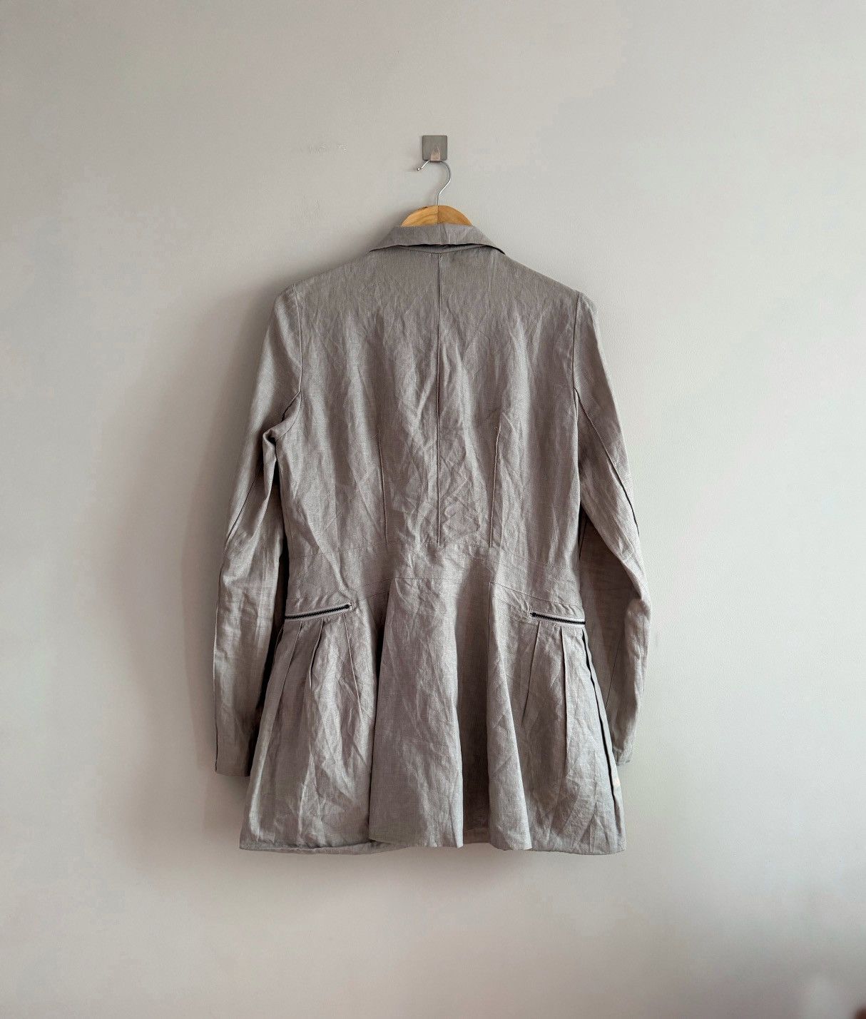 Sarah Pacini Sarah Pacini Linen Zip Jacket Tunic Avant-Garde Size M / US 6-8 / IT 42-44 - 6 Thumbnail