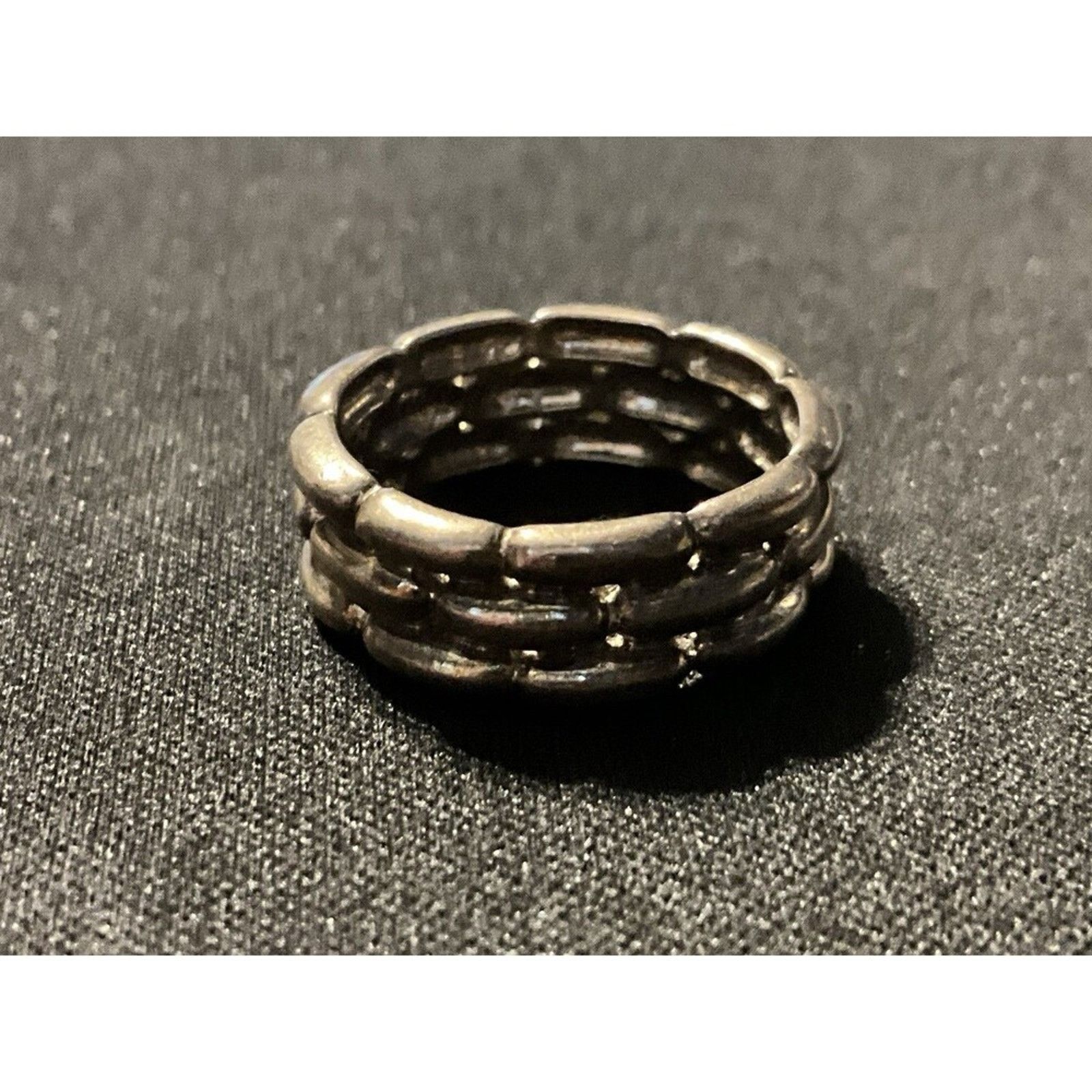 Other 925 Sterling Silver Basket Weave Ring Size 7 Size ONE SIZE - 1 Thumbnail