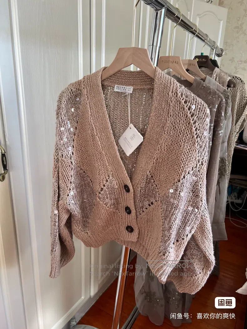 Brunello Cucinelli Brunello Cucinelli Shiny cardigan Size M / US 6-8 / IT 42-44 - 2 Thumbnail