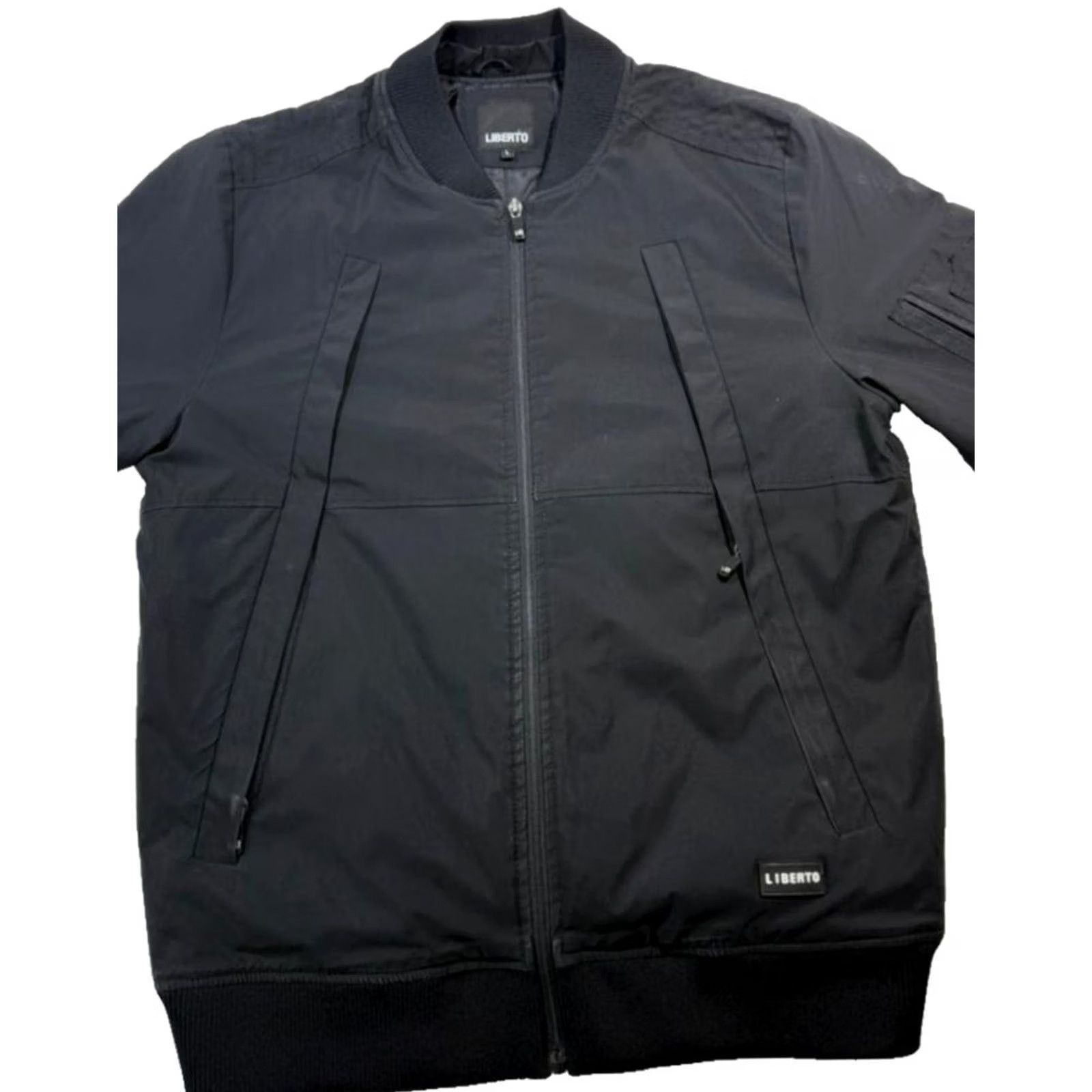 Vintage Liberto Men’s Black Full Zip Bomber Jacket Polyester Size L Size US L / EU 52-54 / 3 - 3 Thumbnail