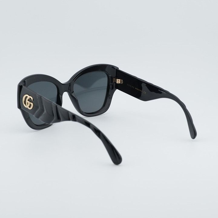 Gucci GG0808S 001 Sunglasses Black Butterfly Frame display picture 1