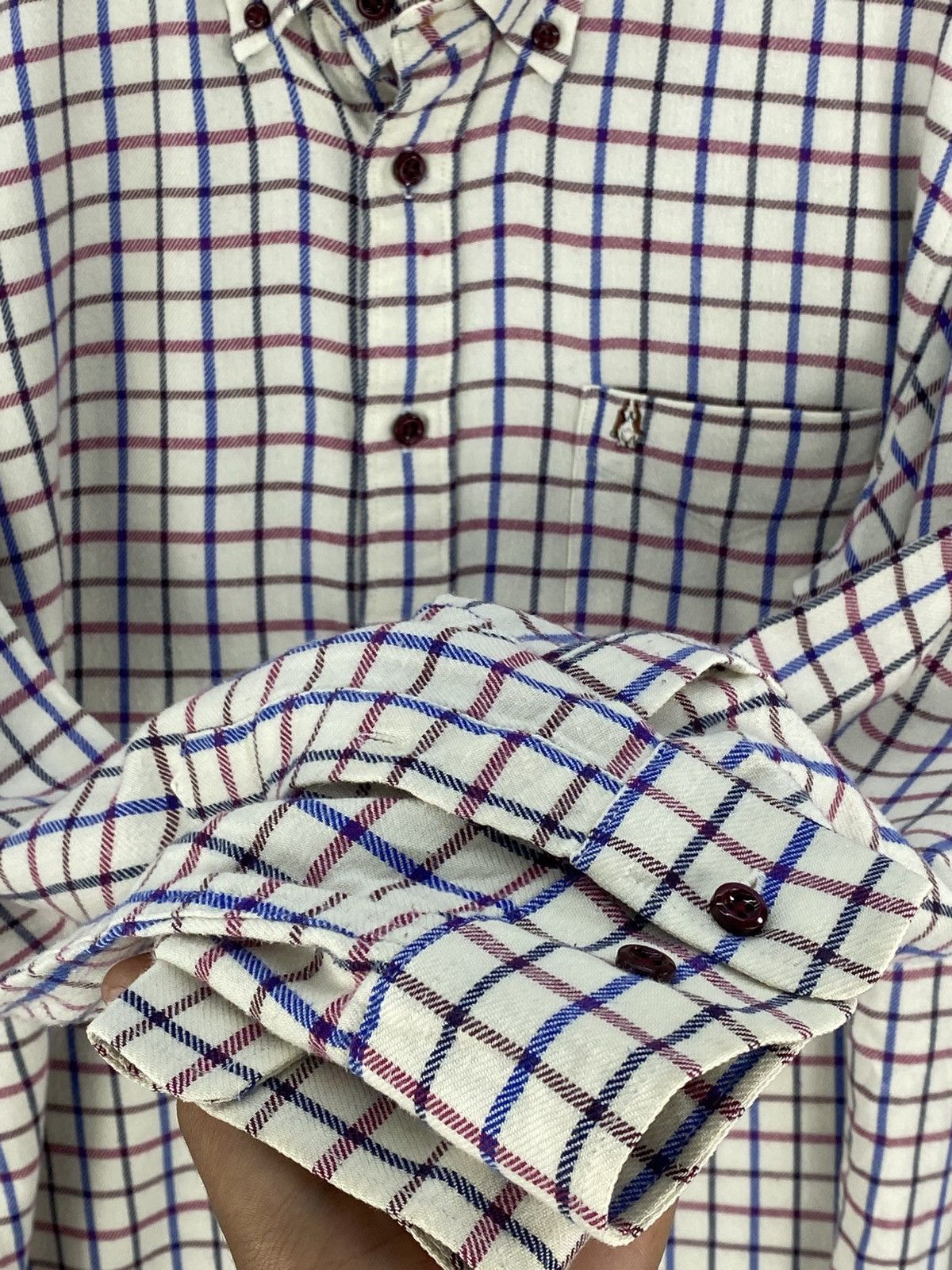 Hush Puppies Hush Puppies Flannel Grid Check Shirt Button Up Size US M / EU 48-50 / 2 - 11 Thumbnail
