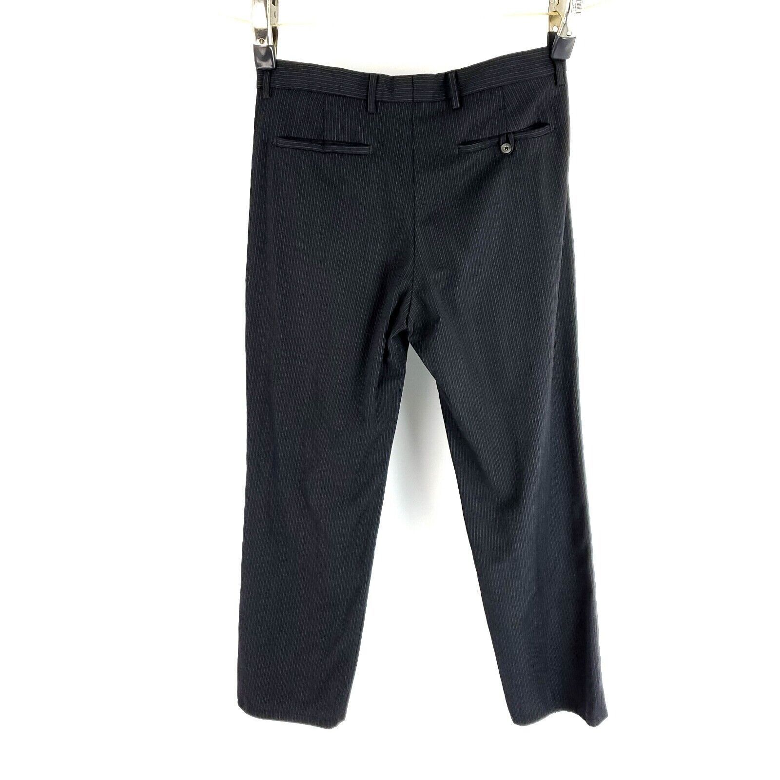 Banana Republic Banana Republic Wool Straight Fit Dress Pants 33/32 Black Fl Size 34R - 6 Thumbnail