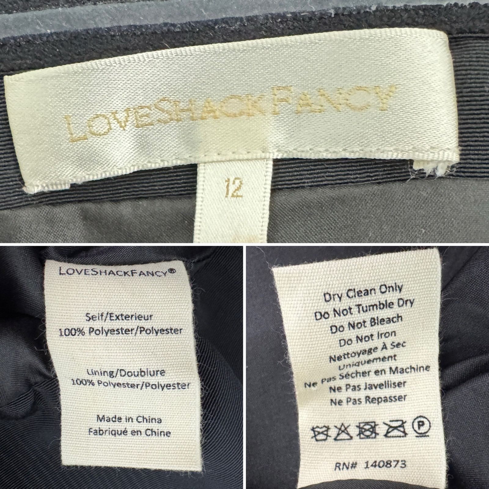 LoveShackFancy LoveShackFancy Kerrigan Bow Top Strapless Minidress black 12 Size XL / US 12-14 / IT 48-50 - 8 Thumbnail
