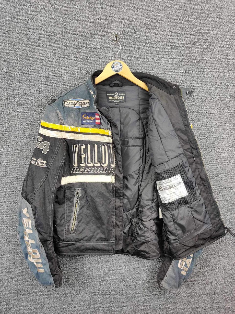 YELLOW CORN Vintage Yellow Corn Bikers Jacket With Riding Size US M / EU 48-50 / 2 - 9 Thumbnail