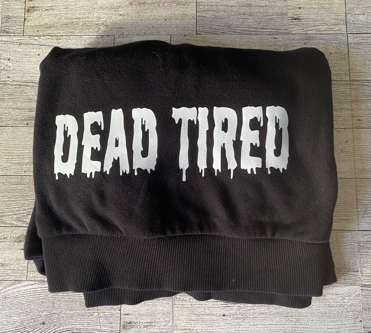 Forever 21 F21 Contemporary, “Dead Tired”, Lace Up Front Hoodie Size M / US 6-8 / IT 42-44 - 2 Thumbnail