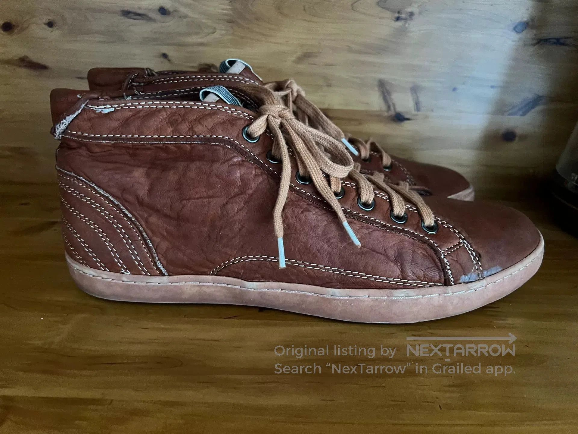 45rpm italian leather sneakers with wash finish. Size US 10 / EU 43 - 3 Thumbnail