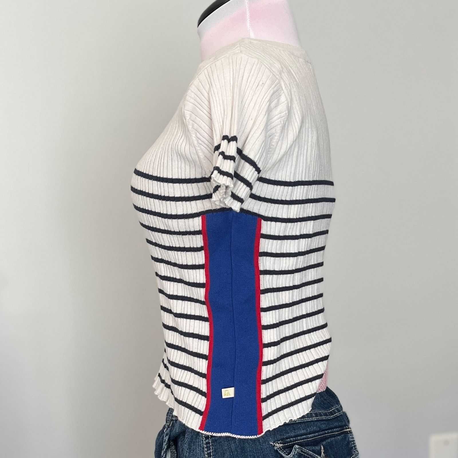 United Colors Of Benetton United Colors Of Benetton | White Breton Stripe Tee Size S / US 4 / IT 40 - 5 Thumbnail