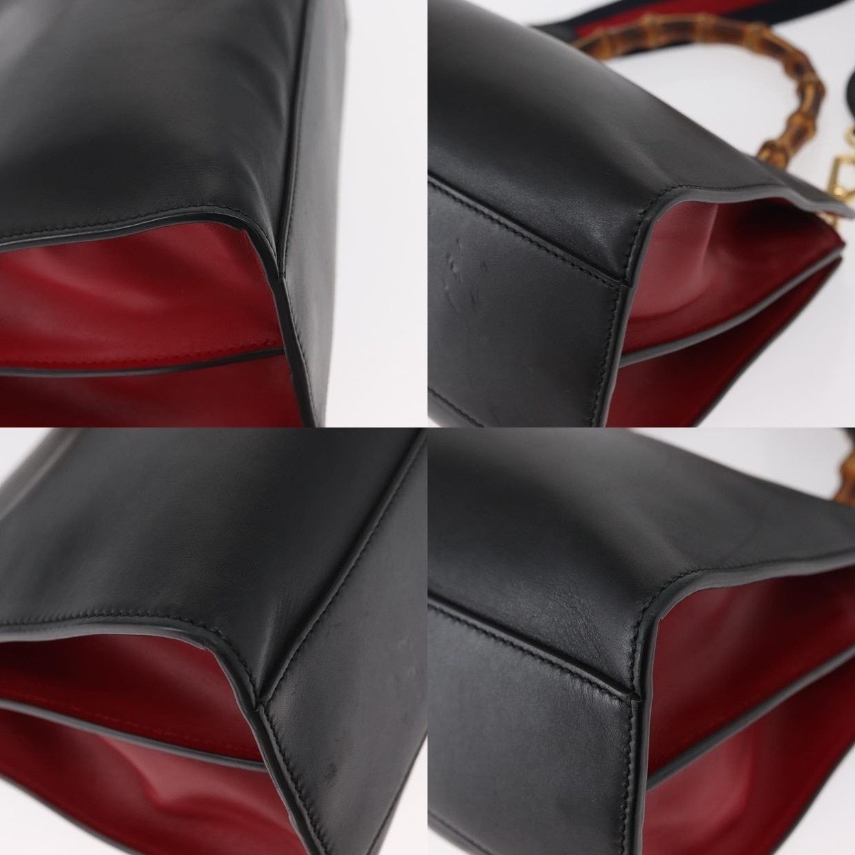 Gucci Gucci Bamboo Web Leather Nim Fair Bag Black Size ONE SIZE - 9 Thumbnail