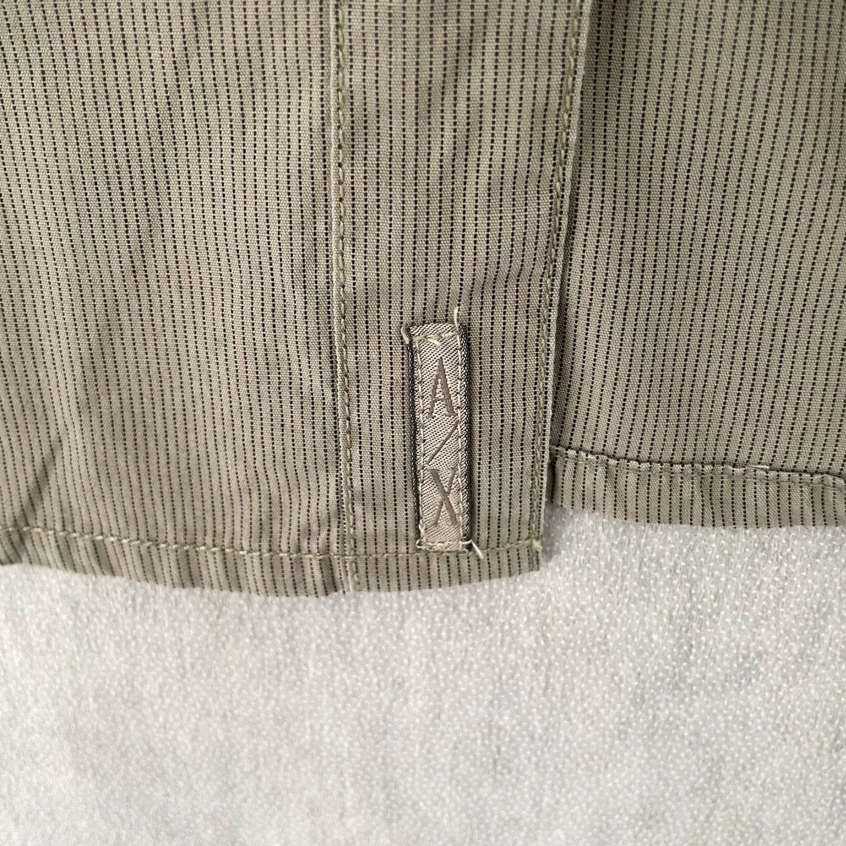 Armani Exchange Armani Exchange Shirt Adult Medium Tan Button Up Long Sleeve Zip Pocket Mens M Size US M / EU 48-50 / 2 - 5 Thumbnail