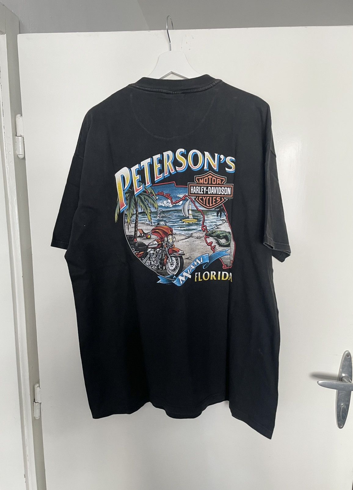 Harley Davidson × Vintage Harley Davidson 1998 vintage storm print T-shirt Size US XXL / EU 58 / 5 - 3 Thumbnail