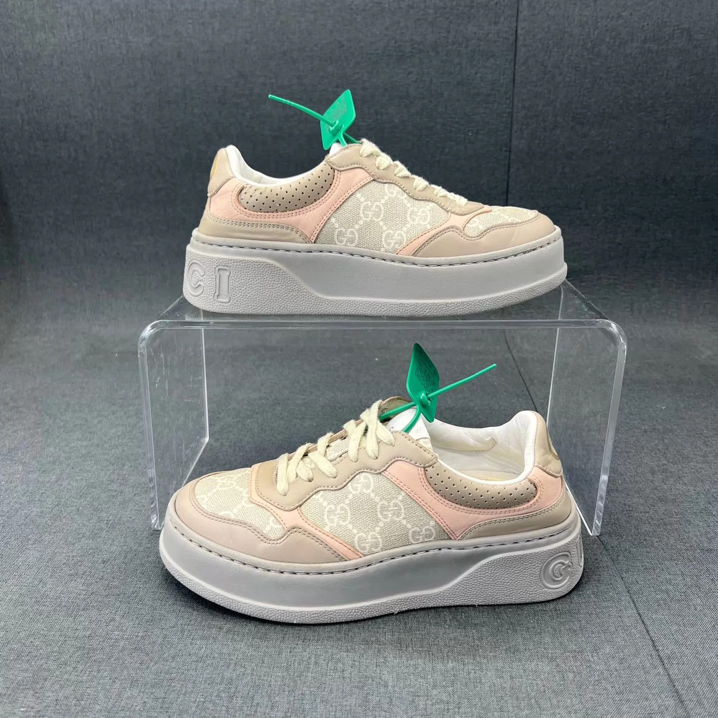 Gucci Gucci Mauve Pink Cookie Sneaker 35 EU Original Box Size US 4.5 / IT 34.5 - 2 Thumbnail