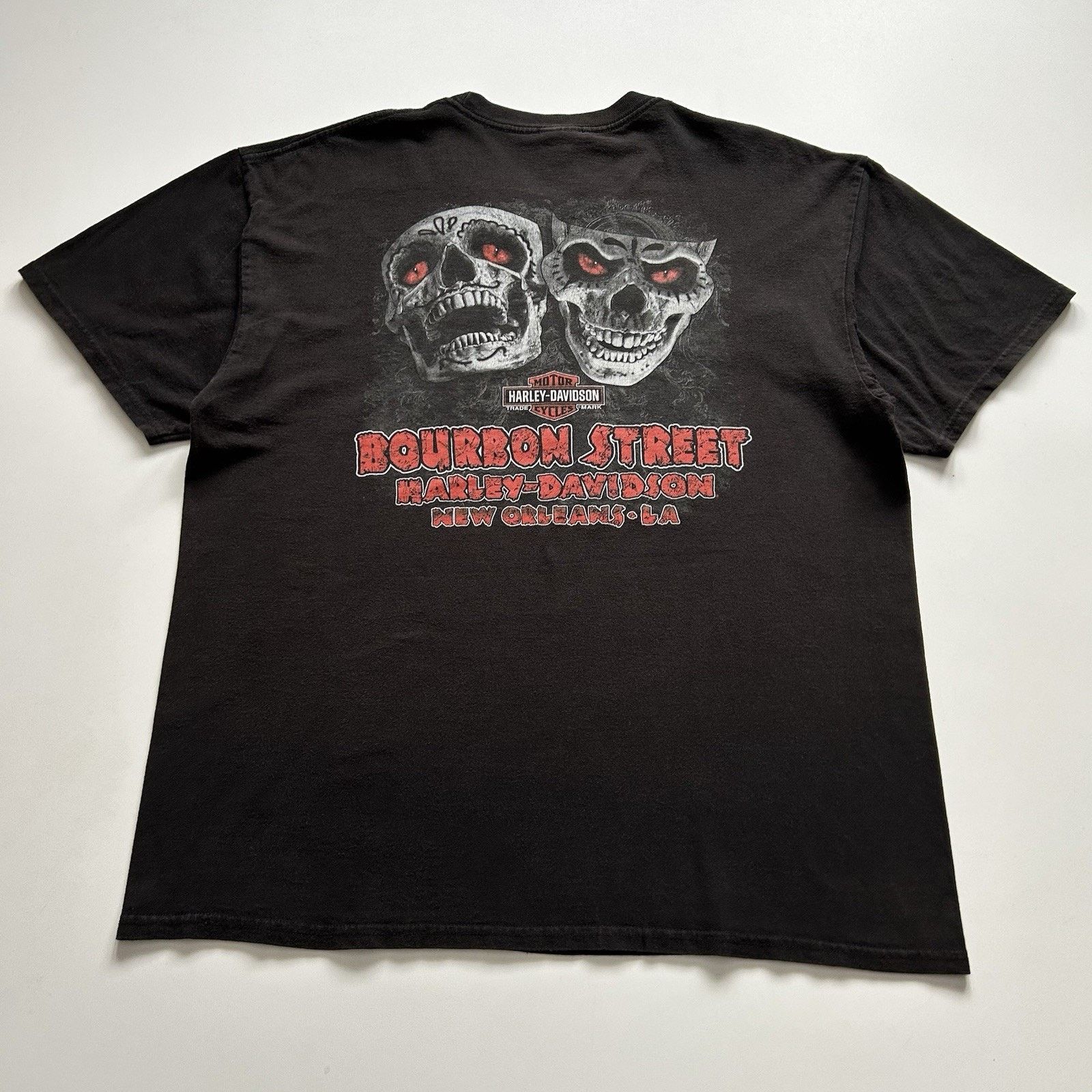 Harley Davidson Vintage Harley Davidson Shirt XL Y2K New Orleans Faded Black Size US XL / EU 56 / 4 - 1 Thumbnail
