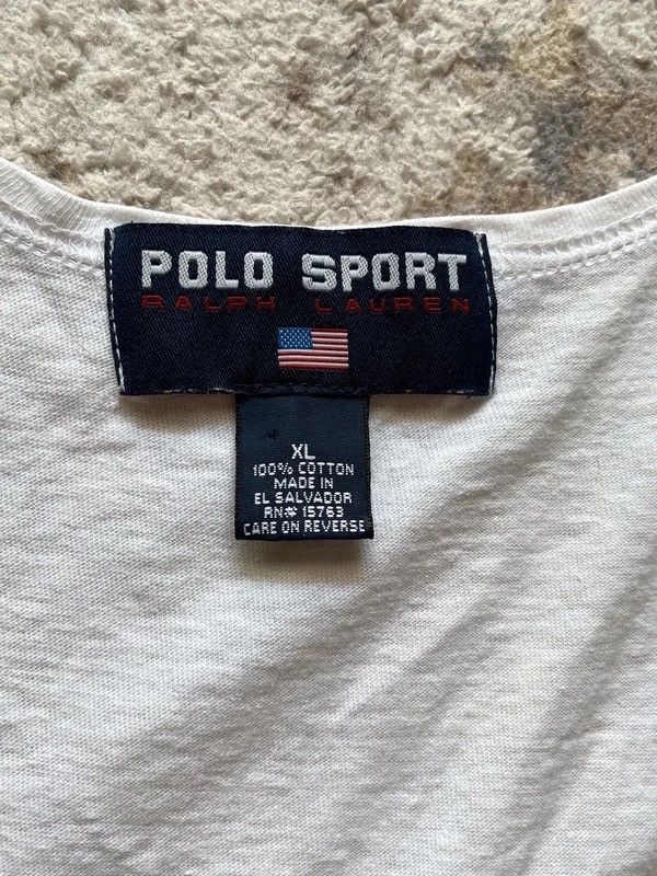 Polo Ralph Lauren Ralph Lauren Polo Sport Top Tank White Black Patch Logo Size US XL / EU 56 / 4 - 4 Thumbnail