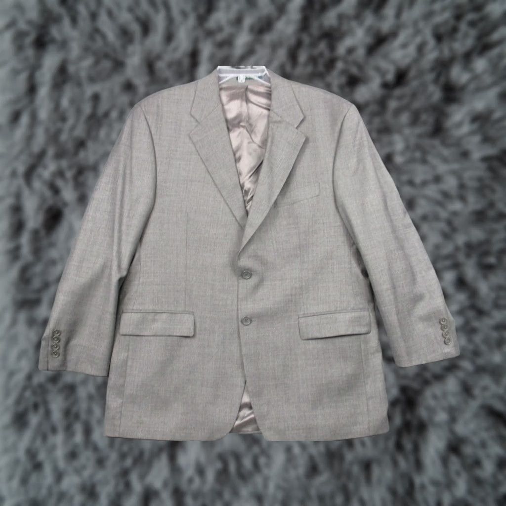 Ralph Lauren Lauren Ralph Lauren Blazer Mens 44 Regular Gray Wool Cashmere Sport Coat Jacket Size 44R - 1 Thumbnail