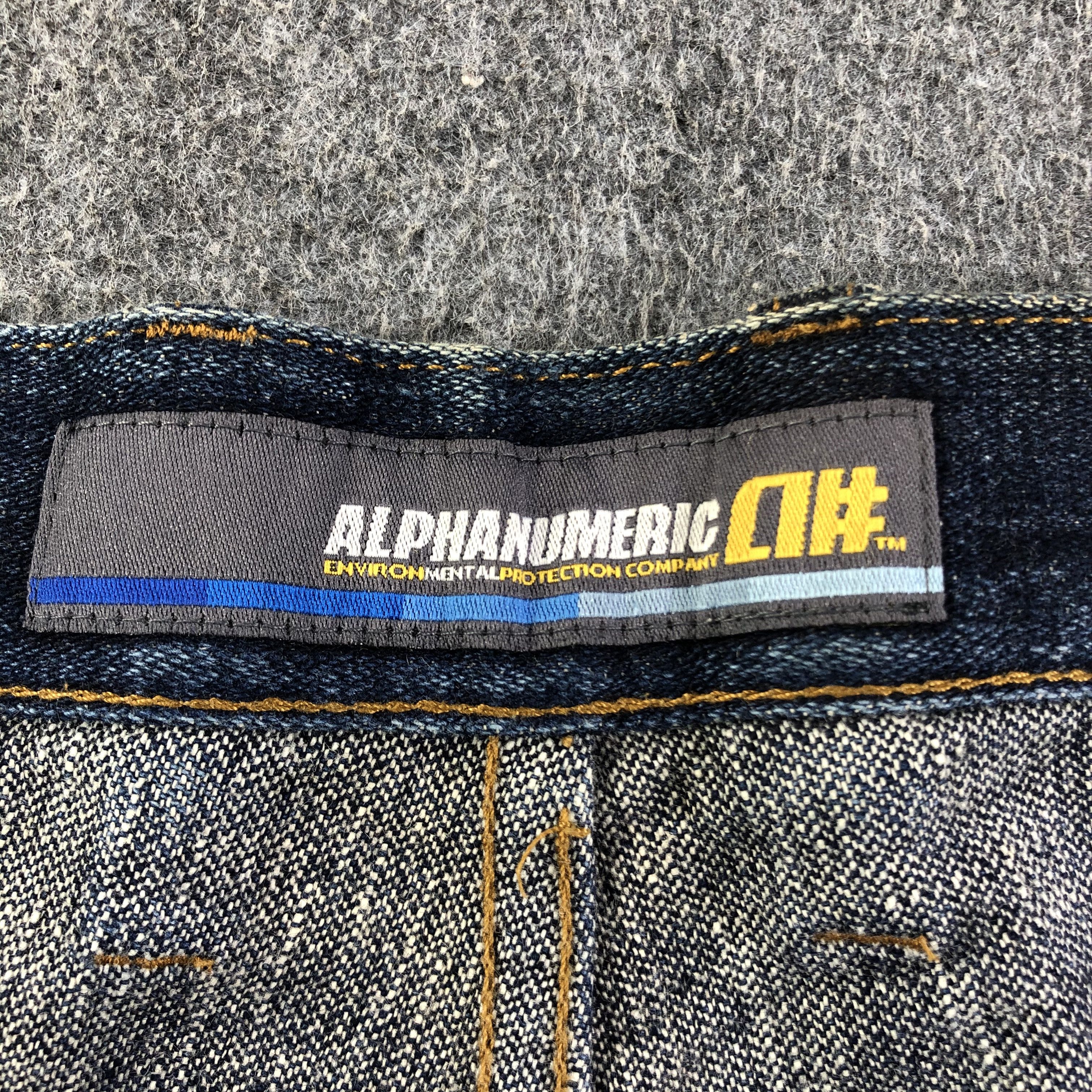 Japanese Brand Alphanumeric Jeans Dark Wash Denim -J2738 Size US 34 / EU 50 - 10 Thumbnail