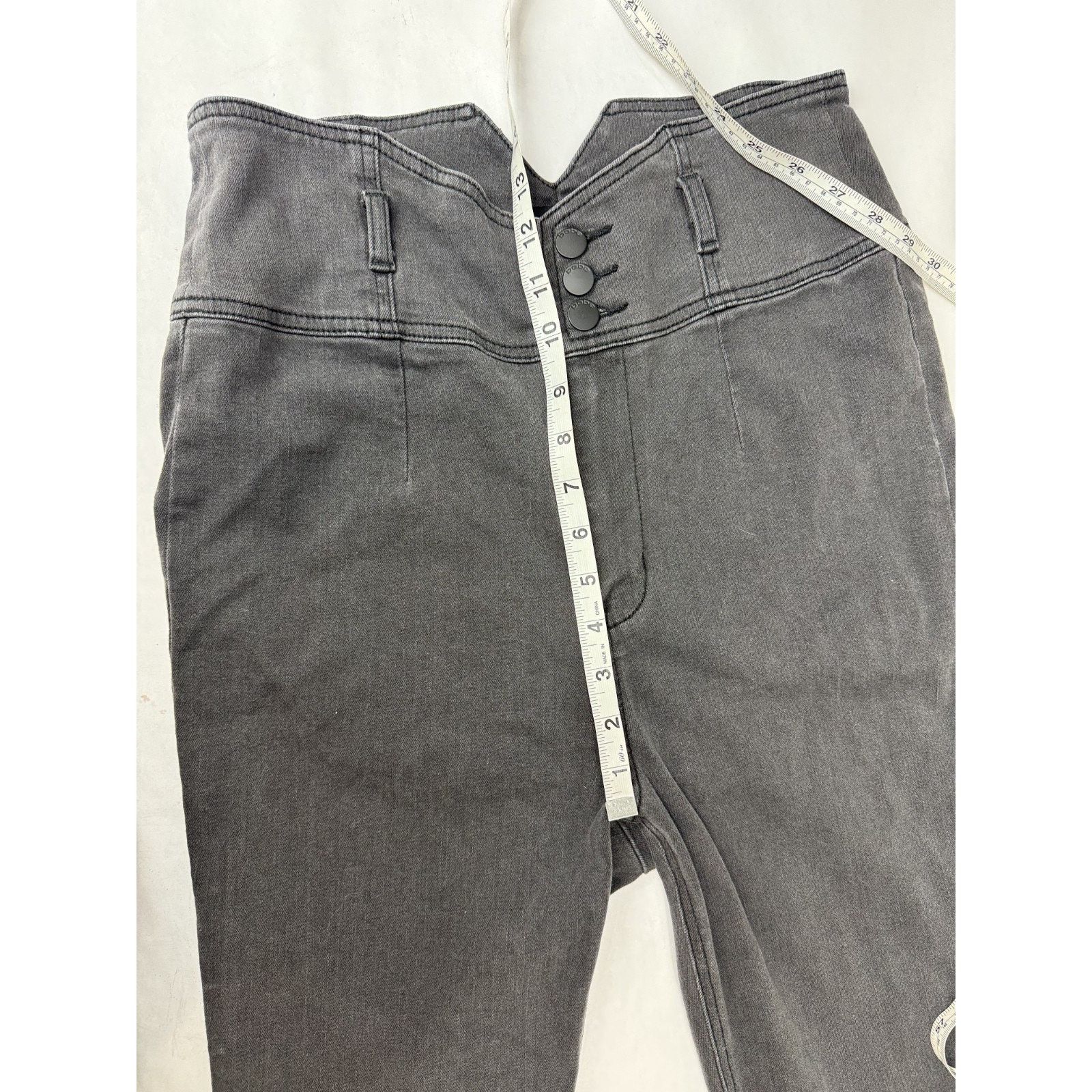 Bebe Y2K Bebe High Waisted High Rise V-Front Skinny Jeans 32 Size 32" / US 10 / IT 46 - 4 Thumbnail