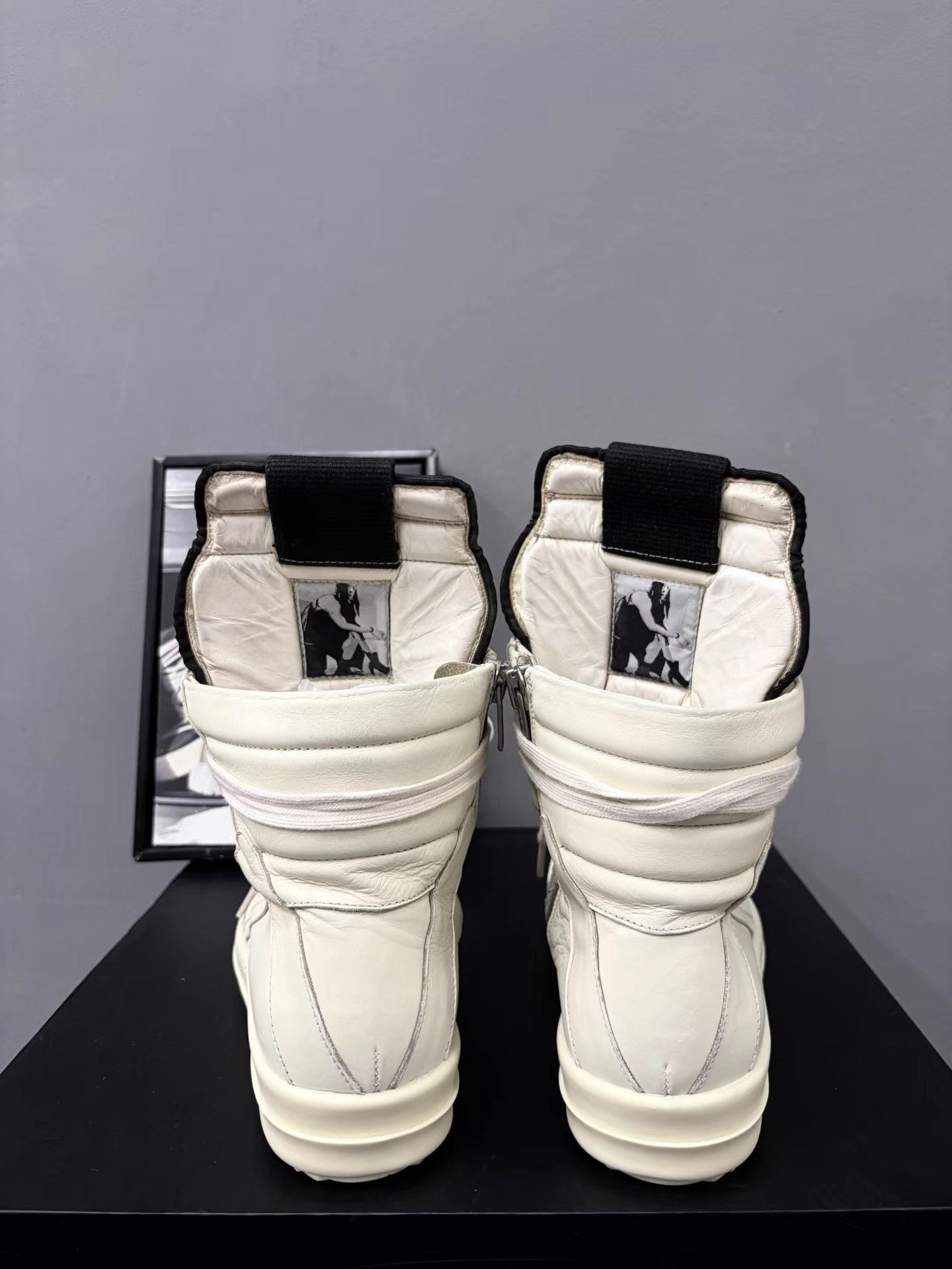 Rick Owens Rick Owens White Geobasket Sneakers K34 Size US 7.5 / EU 40-41 - 7 Thumbnail