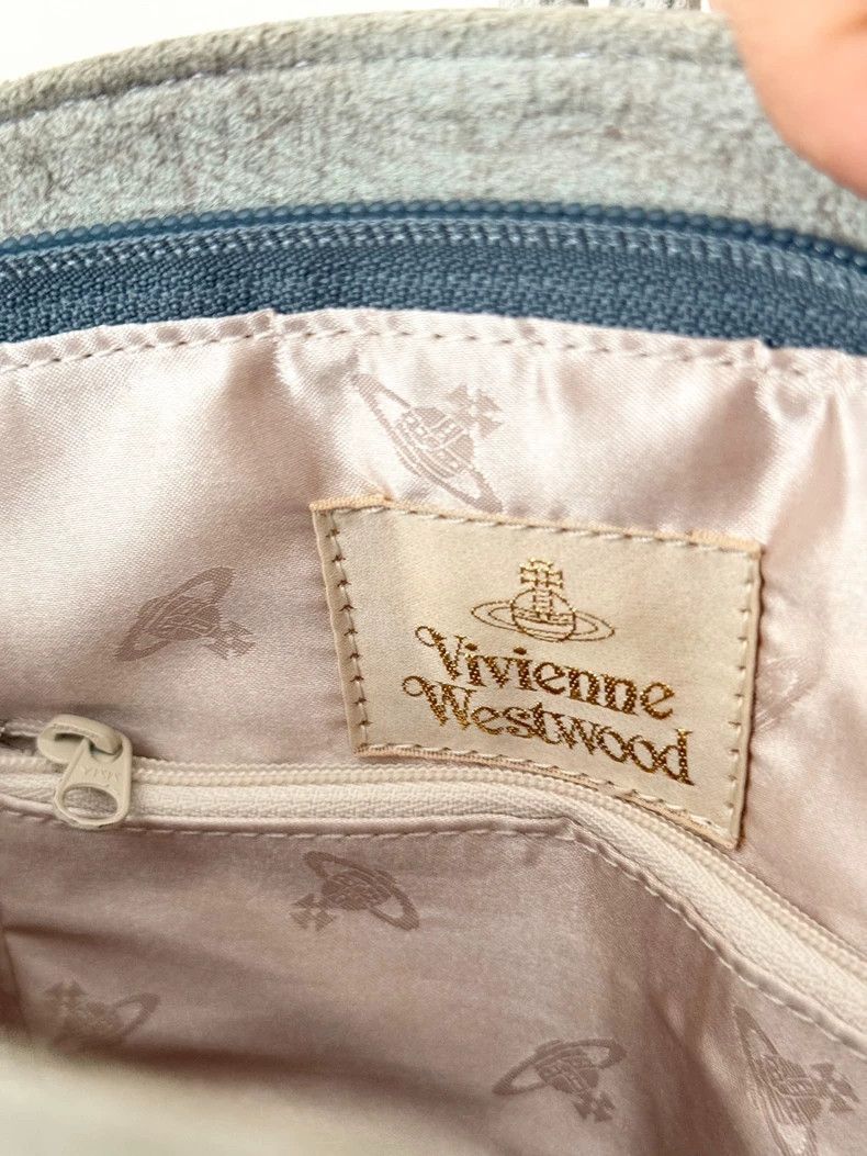 Vivienne Westwood Vivienne Westwood Gray suede lace-patterned silver Saturn Size ONE SIZE - 9 Thumbnail