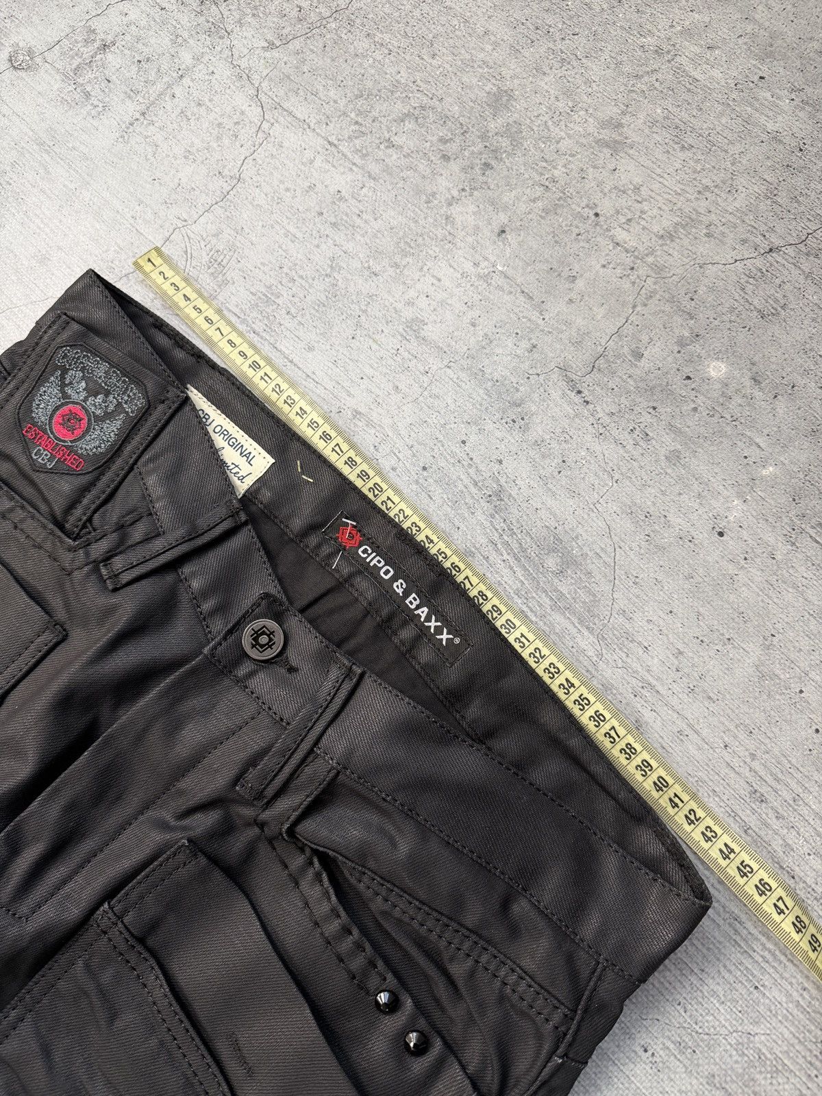 Japanese Brand Cipo & Baxx Jeans Dripp Waxed Embroidered Logo Ed Hardy Size US 31 - 11 Thumbnail