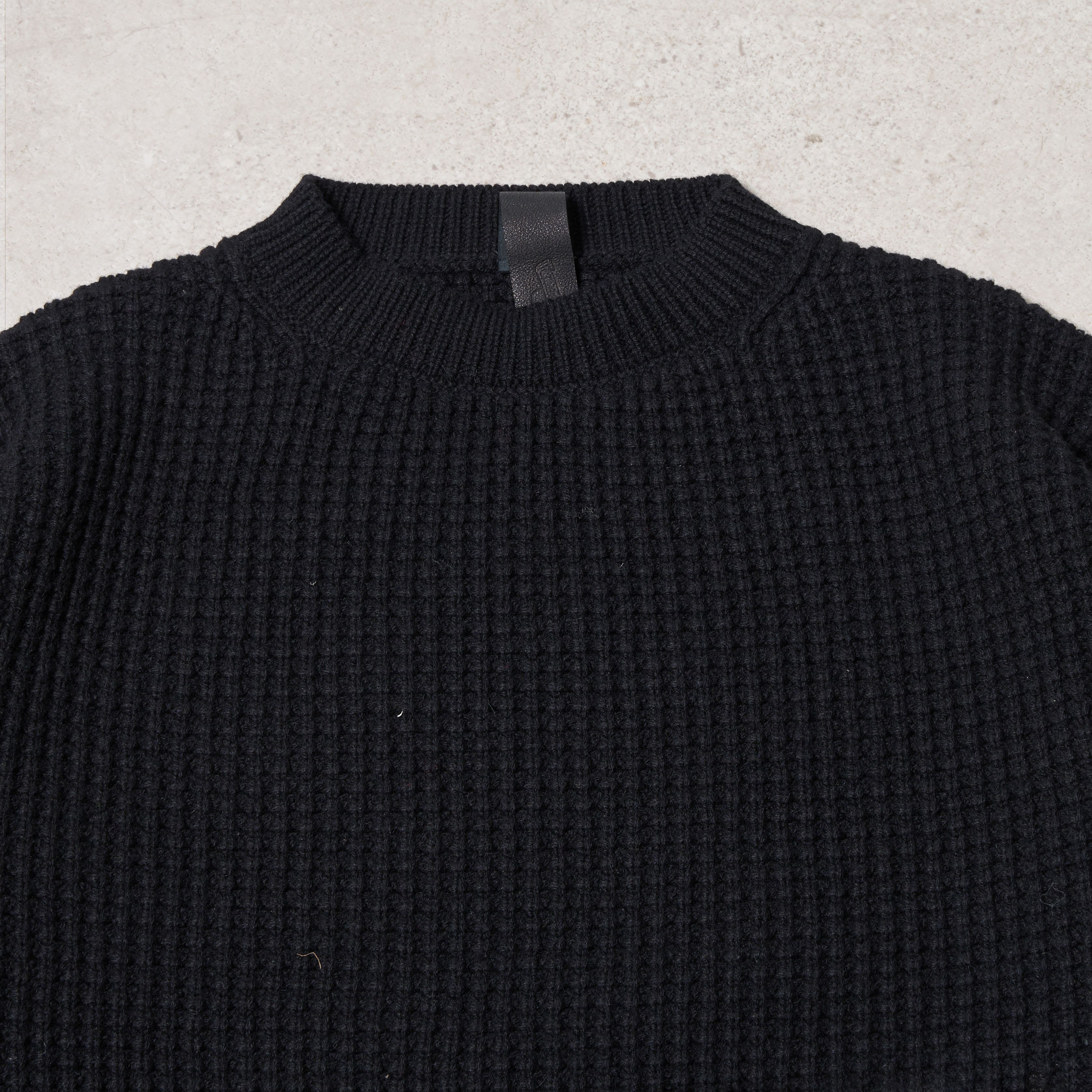 Chrome Hearts CHROME HEARTS Waffle Cross Patch Cashmere Sweater BLACK Size US M / EU 48-50 / 2 - 3 Thumbnail