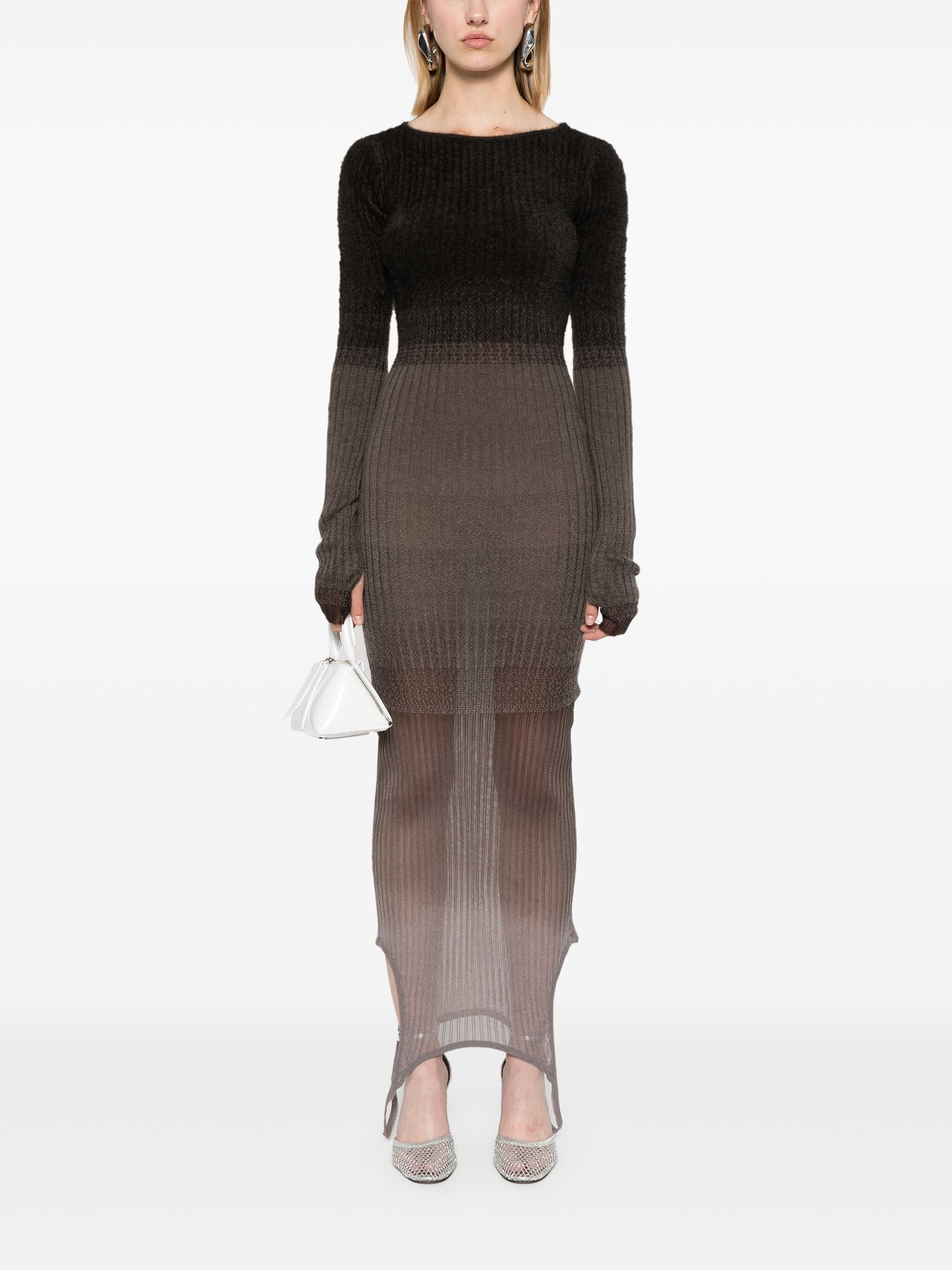 The Attico o1s22i1n1024 Gradient Knit Midi Dress in Multicolor Size M / US 6-8 / IT 42-44 - 2 Thumbnail
