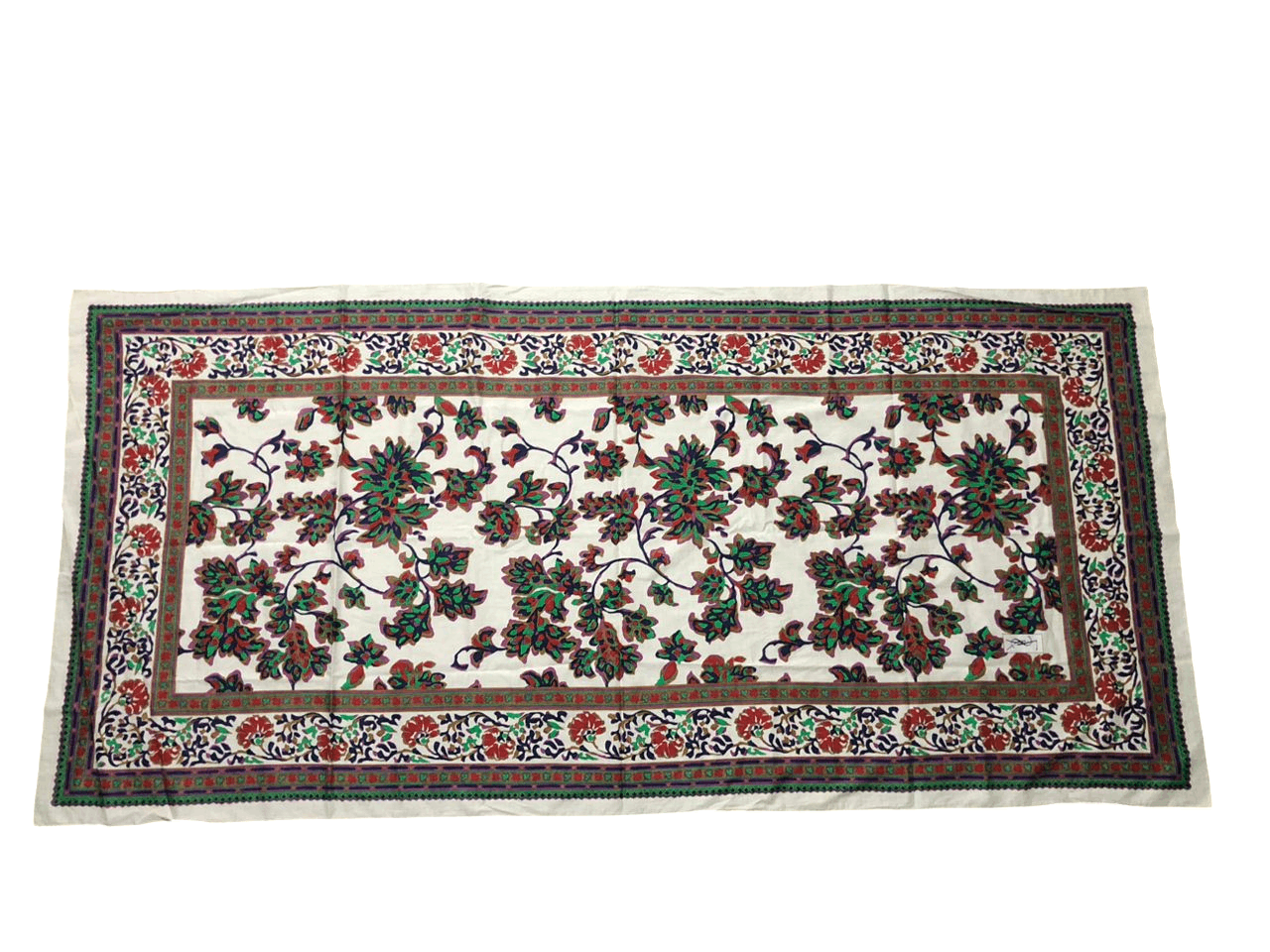 Yves Saint Laurent Vintage Yves Saint Laurent Cotton Shawl Scarf Flowers Design Size ONE SIZE - 2 Thumbnail