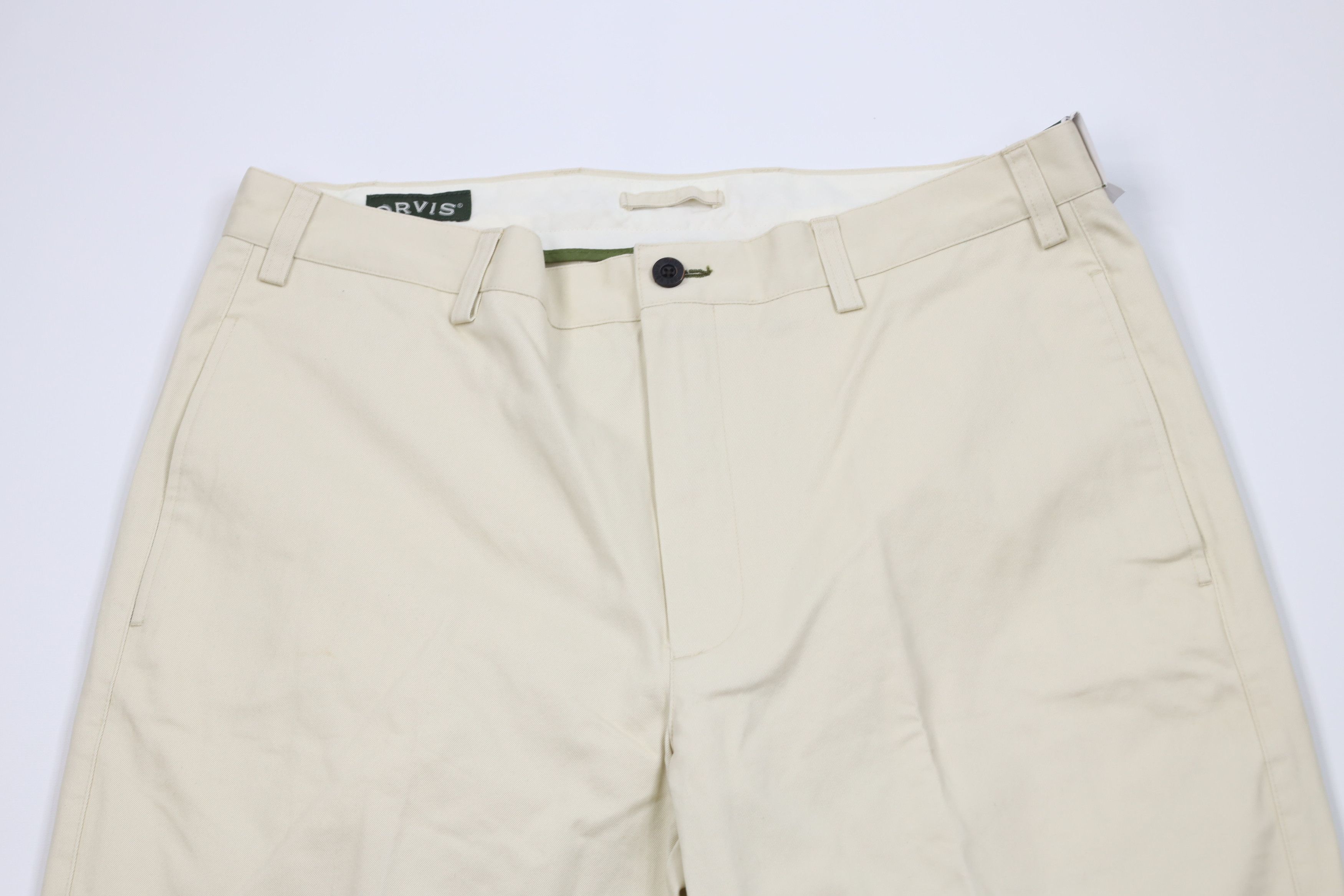 Orvis Deadstock Vintage Orvis Wide Leg Chino Pants Trousers Beige Size US 36 / EU 52 - 2 Thumbnail