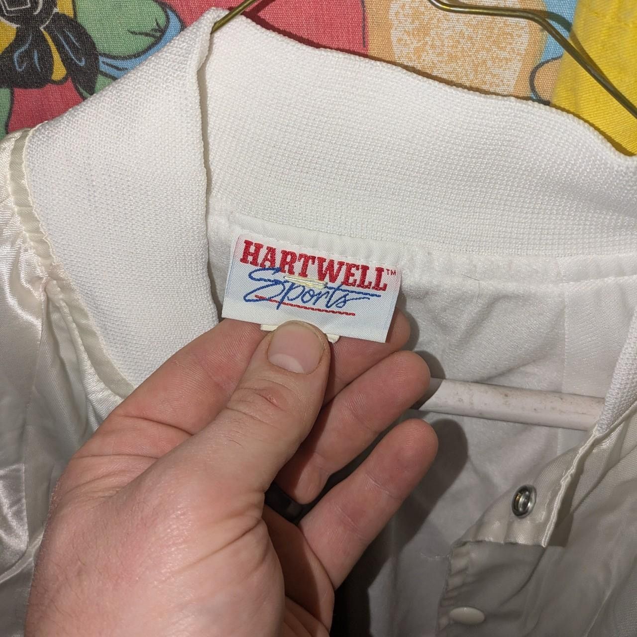 Vintage Vintage 80s Hartwell sports White satin Bomber jacket Size US M / EU 48-50 / 2 - 4 Thumbnail