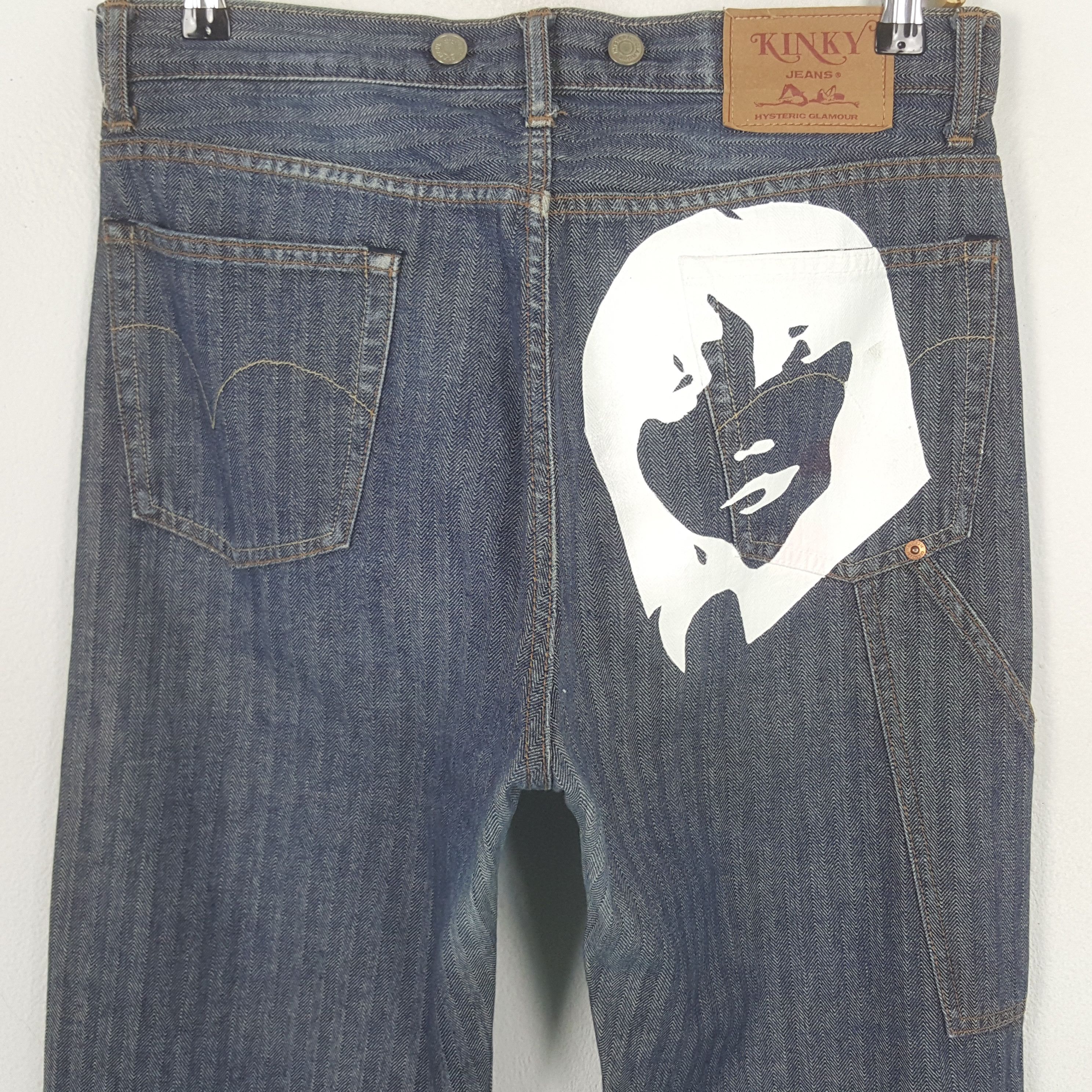 Hysteric Glamour × Japanese Brand × Vintage Vintage Hysteric Glamour Custom Art Logo Denim Jeans Size US 32 / EU 48 - 2 Thumbnail