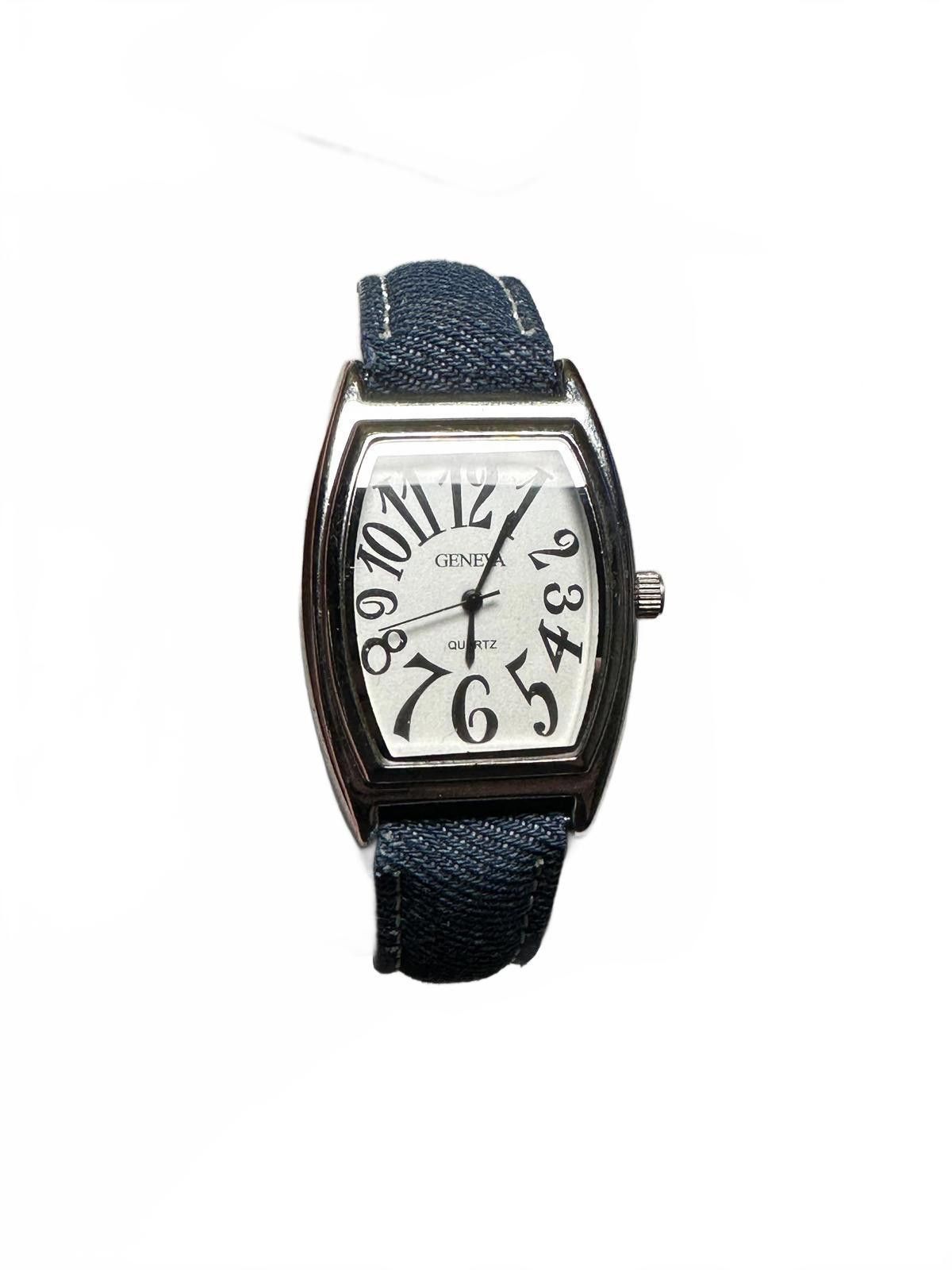 Geneva Geneva Quartz Watch with Denim Strap Size ONE SIZE - 1 Thumbnail