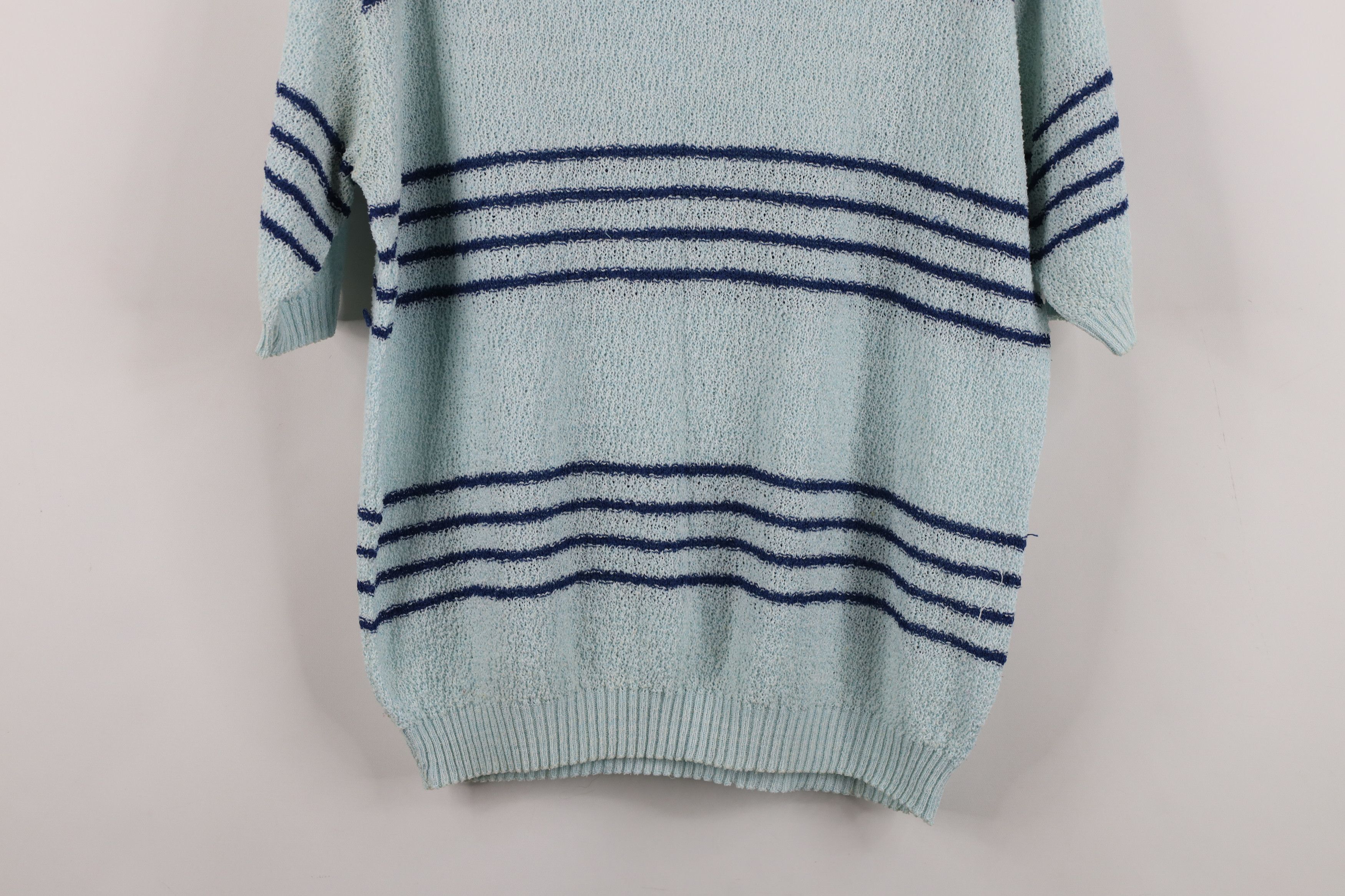 Vintage Vintage 50s 60s Penneys Short Sleeve Mock Neck Sweater Size L / US 10 / IT 46 - 14 Thumbnail