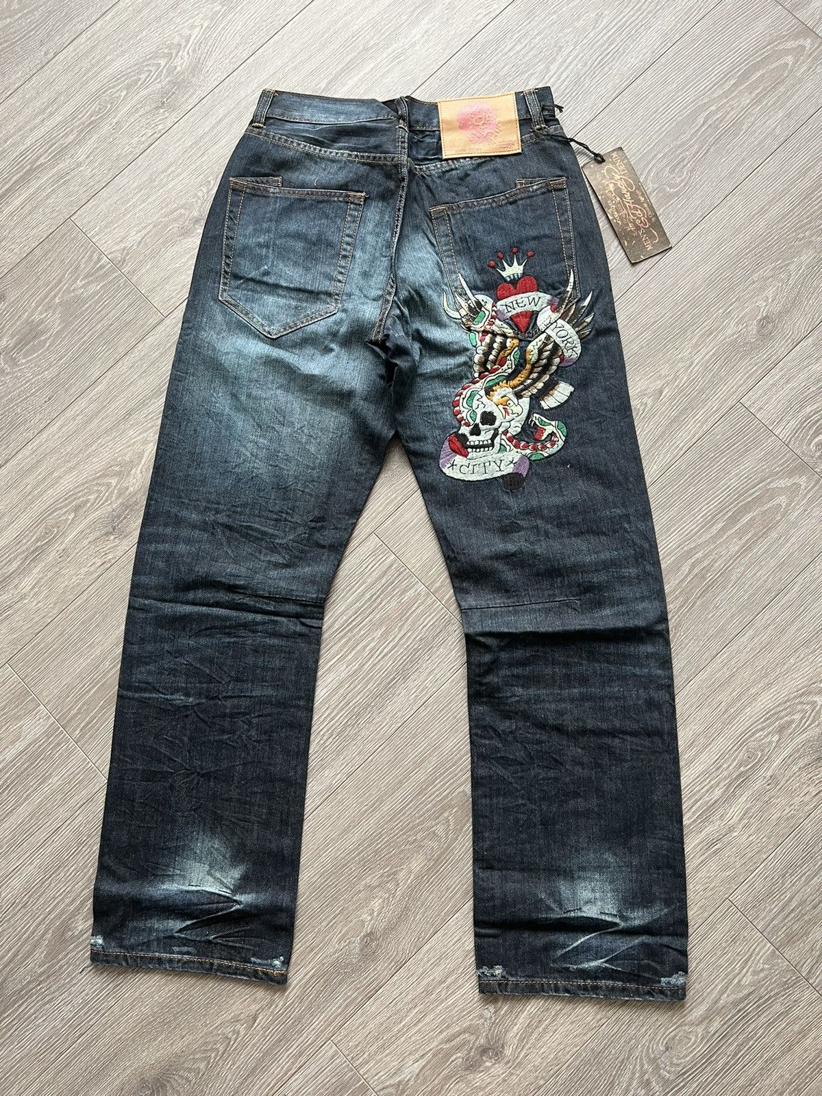 image of Vintage Ed Hardy Jeans By Christian Audigier Denim Pants Y2K, Men's (Size 30)