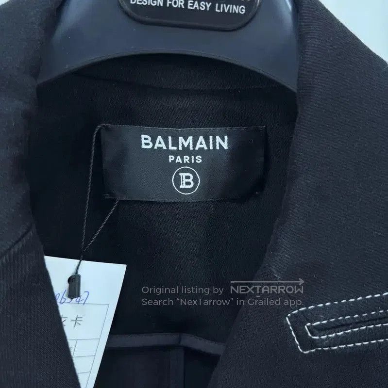 Balmain Balmain Black Denim Logo Jacket for Women . Size XS / US 0-2 / IT 36-38 - 5 Thumbnail