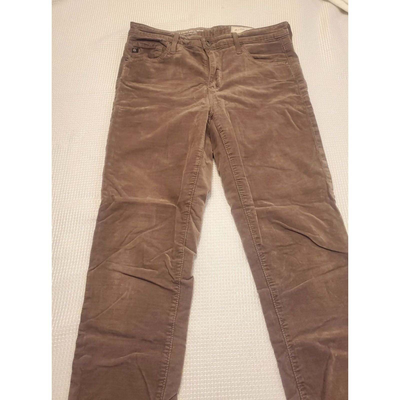 Anthropologie AG Adriano Goldschmied Pants Womens Sz 27P Mauve Velvet Stevie Ankle Slim Size ONE SIZE - 3 Thumbnail