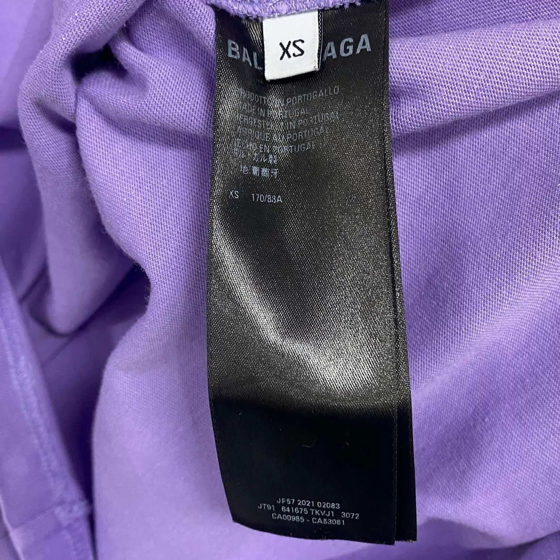 Balenciaga Balenciaga Purple Coke Embroidered Short Sleeve XS Size US XS / EU 42 / 0 - 4 Thumbnail