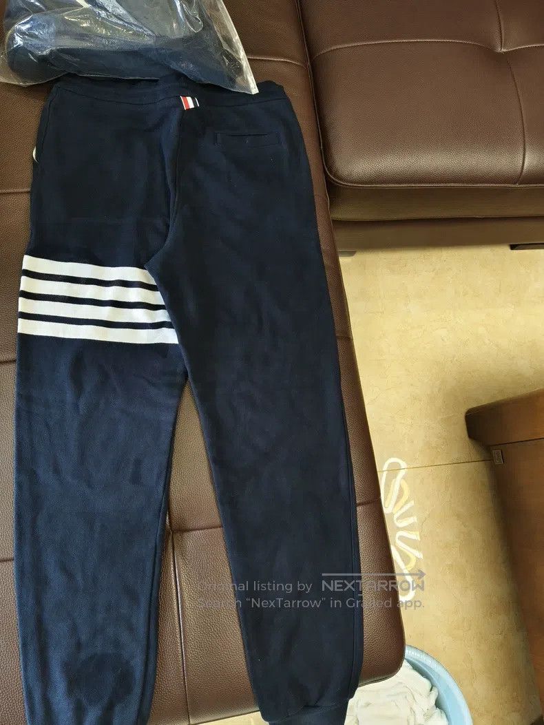 Thom Browne Thom Browne size 4 Navy Four-Stripe Track Pants Size US 30 / EU 46 - 1 Thumbnail