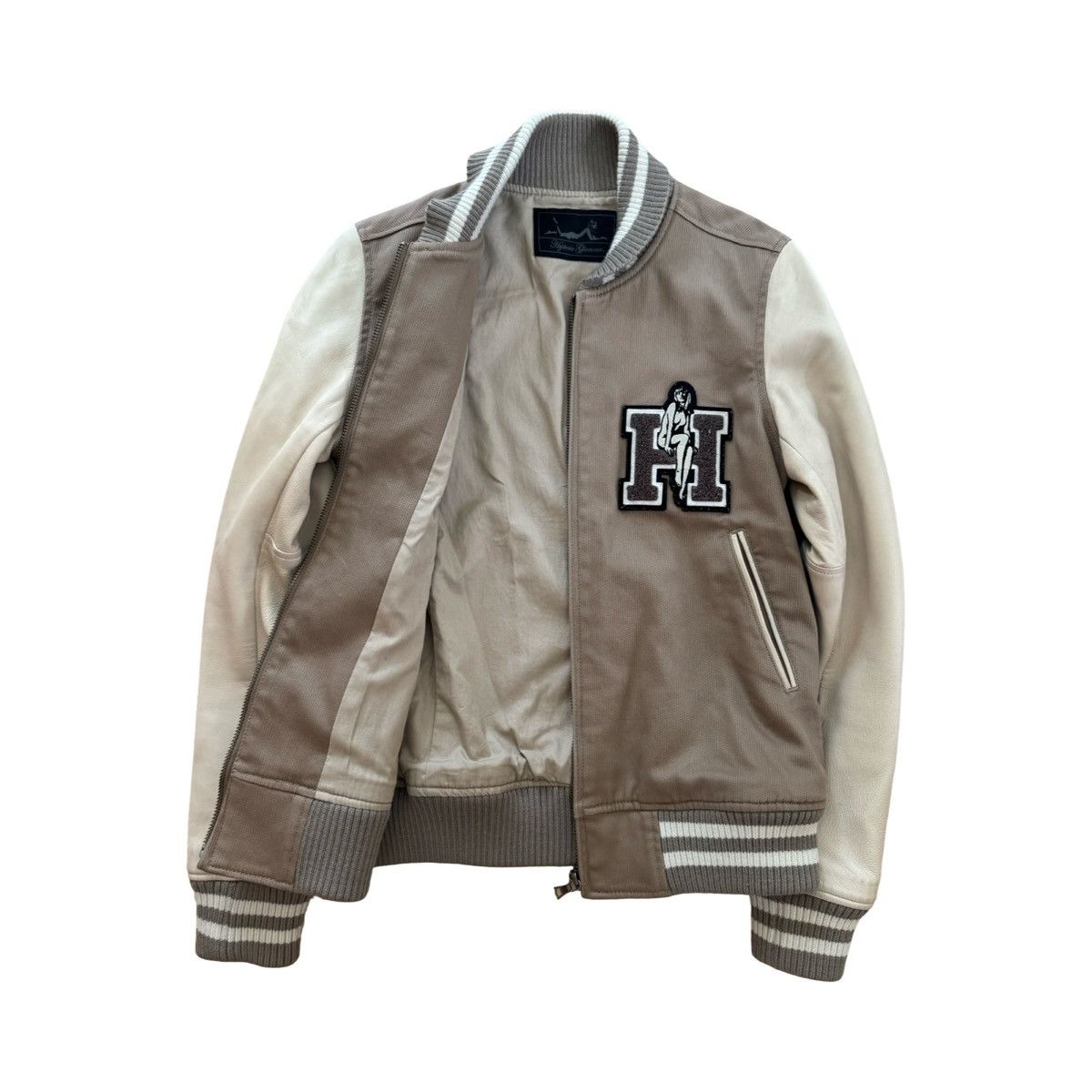 Hysteric Glamour Hysteric Glamour beige varsity jacket Size US S / EU 44-46 / 1 - 3 Thumbnail