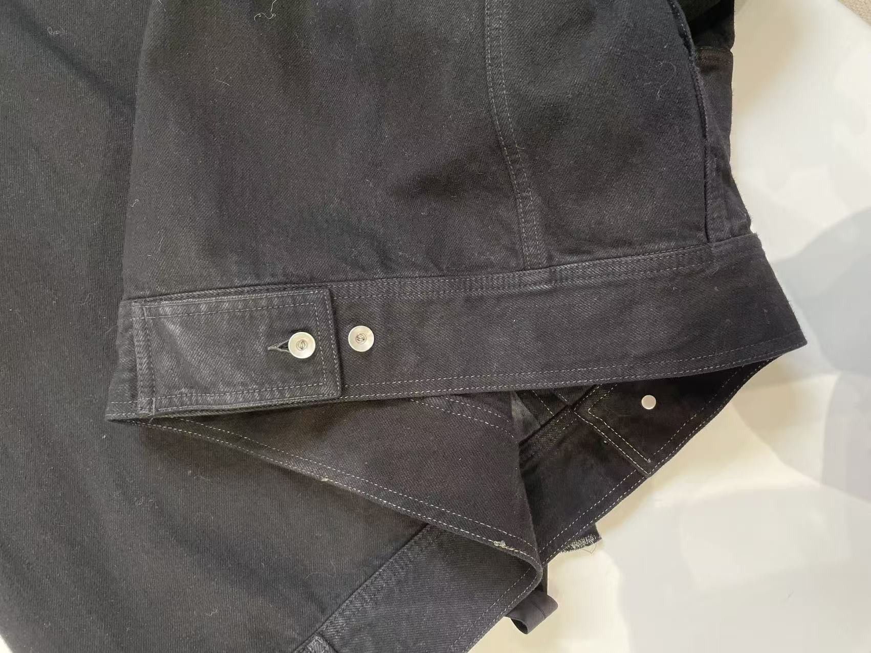 Rick Owens RICK OWENS DRKSHDW Black Denim Sphinx Jumbo Worker Jacket Size S / US 4 / IT 40 - 10 Thumbnail