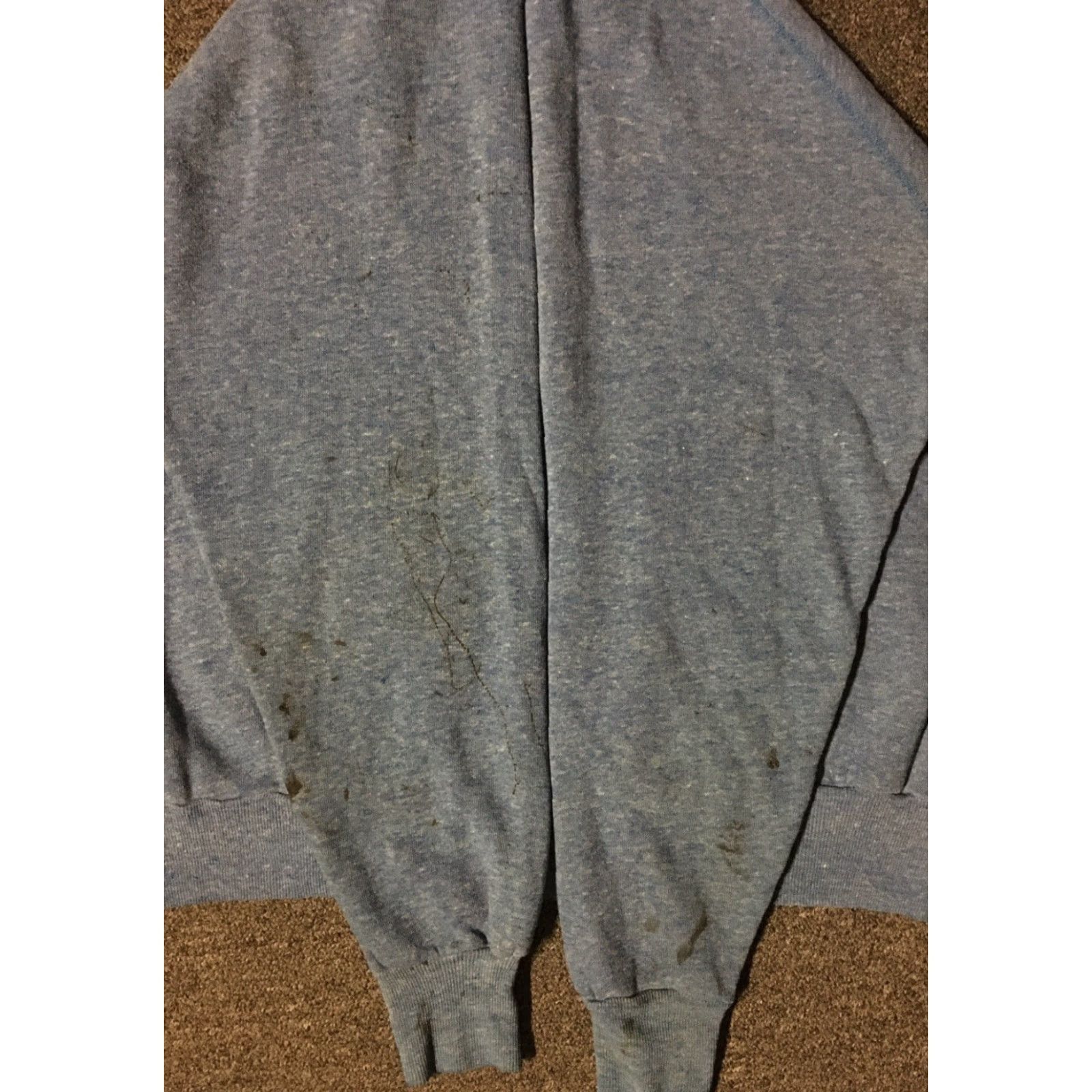 Vintage Vtg American Vintage Sweatshirt M Pullover Distressed Paint Blue 70s 80s Biker Surf Gym 90s College Retro Men Mens Size US M / EU 48-50 / 2 - 7 Thumbnail