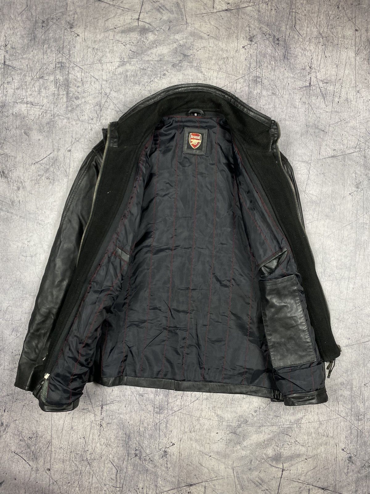 Vintage Vintage Rare Arsenal FC Leather Jacket London Football Club Size US S / EU 44-46 / 1 - 10 Thumbnail