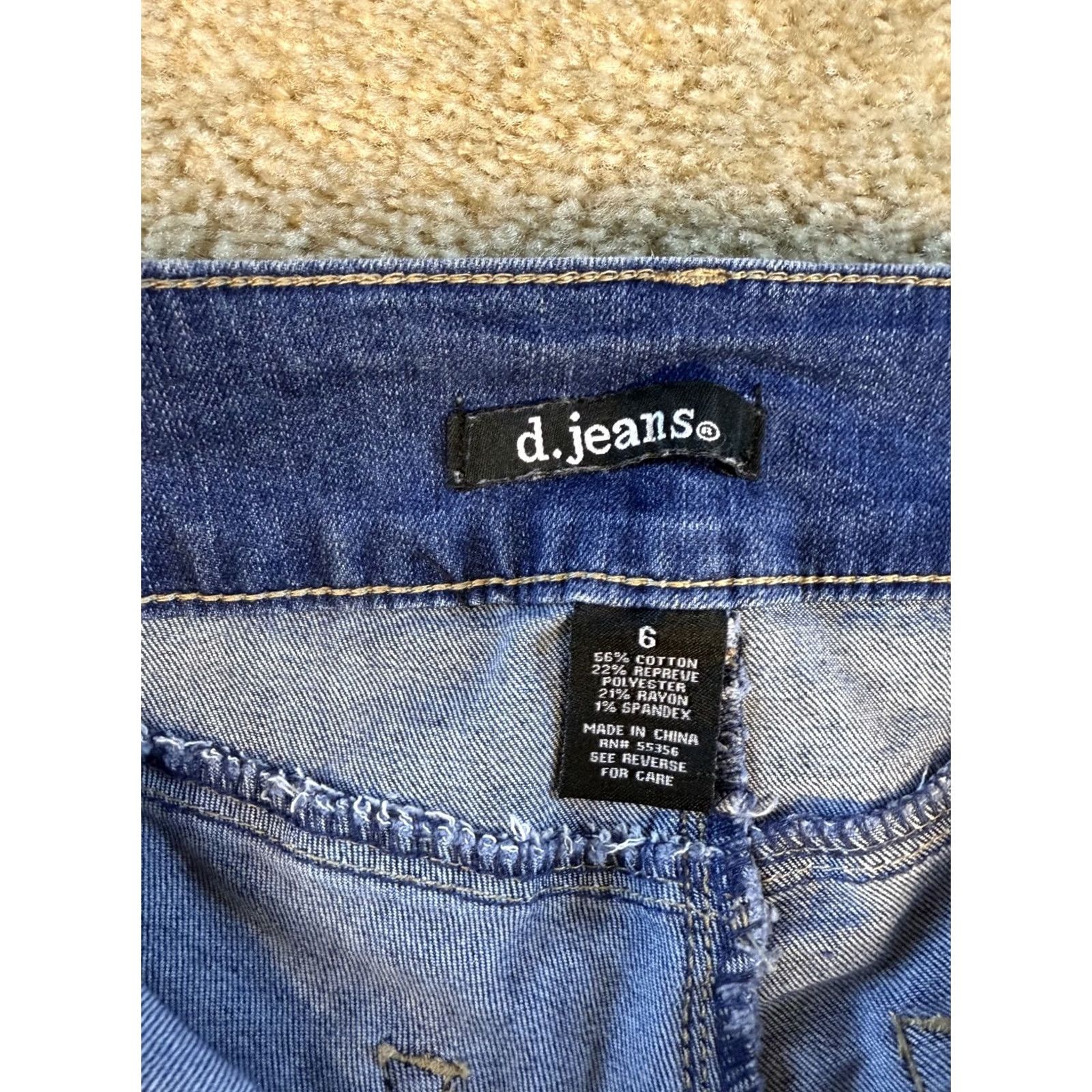 Denime D. Jeans Womens Skinny Stretch Jeans Blue Size 6 28x29 Size 28" / US 6 / IT 42 - 7 Thumbnail