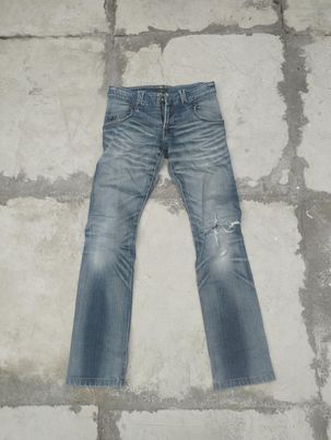 Obelisk Japanese Obelisk Grey Blue Straight-Skinny Jeans Size US 28 / EU 44 - 1 Thumbnail