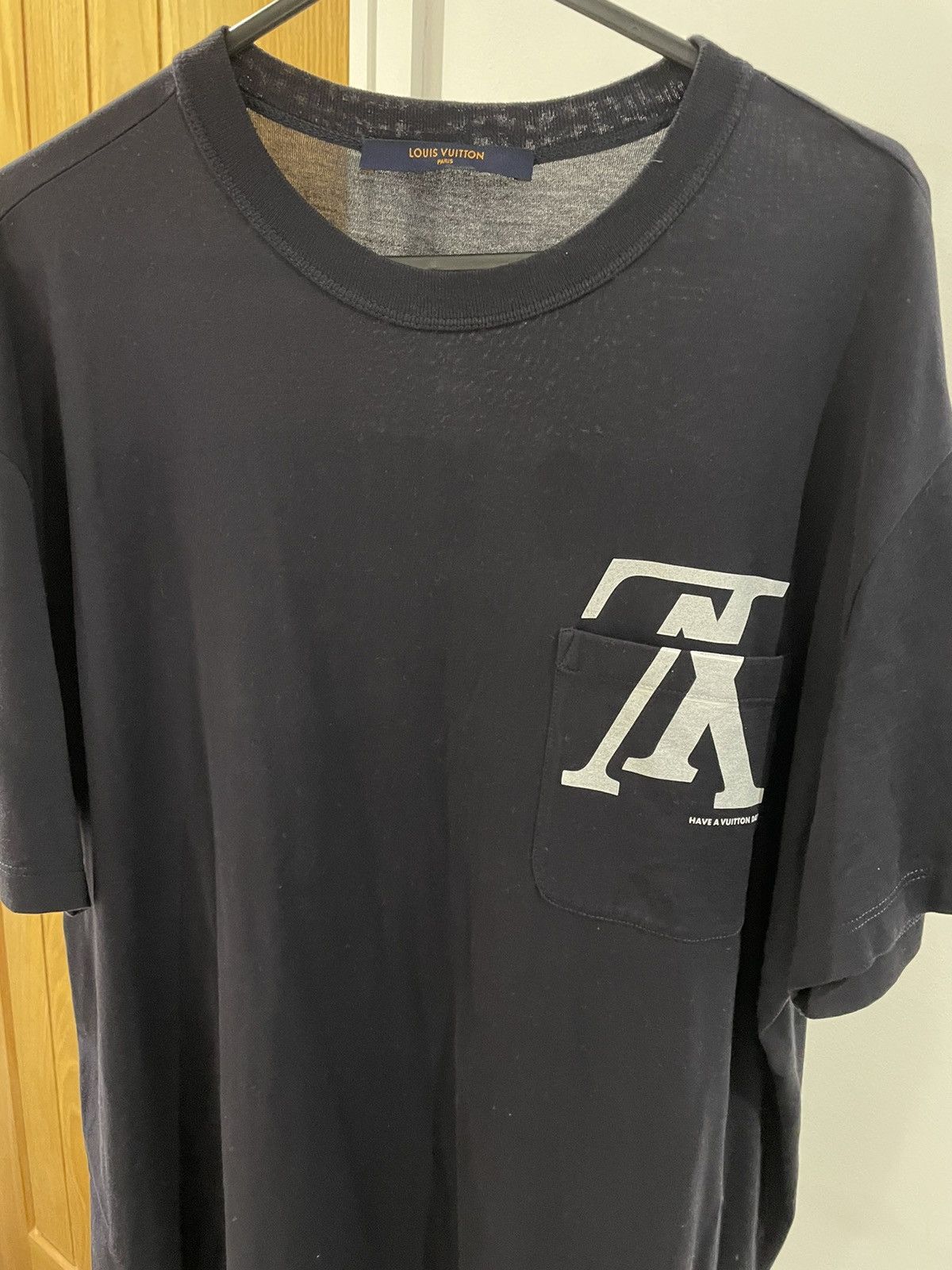 Louis Vuitton Navy blue Louis Vuitton t shirt | Grailed
