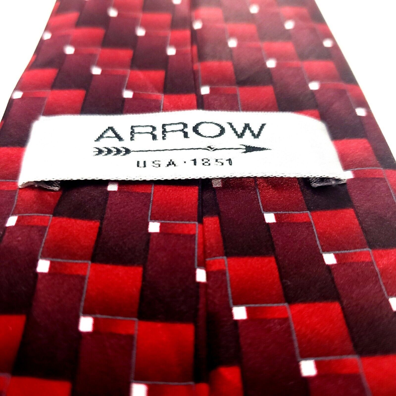 Arrow Arrow Silk Tie Print Red Geometric Size ONE SIZE - 4 Thumbnail
