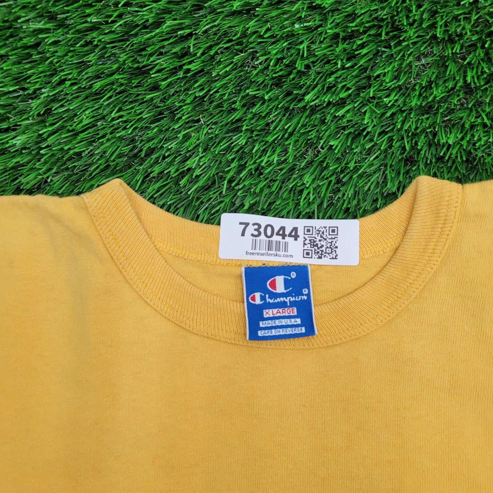 Champion Vintage 90s Champion Shirt Womens XL 22x26 Yellow USA Size XL / US 12-14 / IT 48-50 - 9 Thumbnail