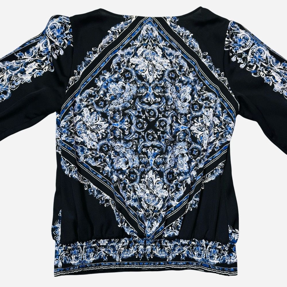 White House Black Market White House Black Market Wrap V-Neck Long Sleeve Floral Blo Size M / US 6-8 / IT 42-44 - 3 Thumbnail