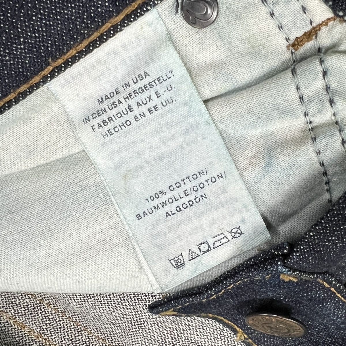 True Religion True Religion Ricky Straight Jeans Men’s Navy Gold Paint Y2K Size US 31 - 8 Thumbnail
