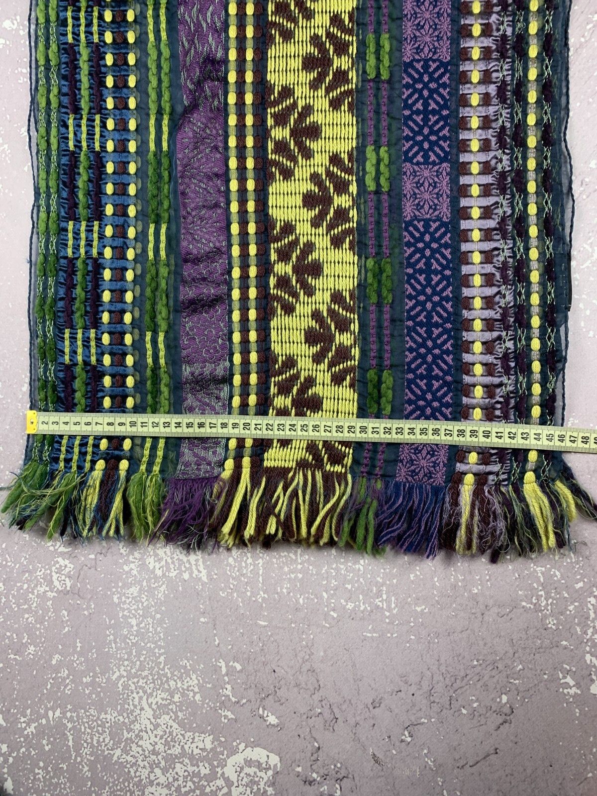 Etro Etro Wool/Silk Stole Blend Multicolor Striped Muffler Scarf Size ONE SIZE - 6 Thumbnail