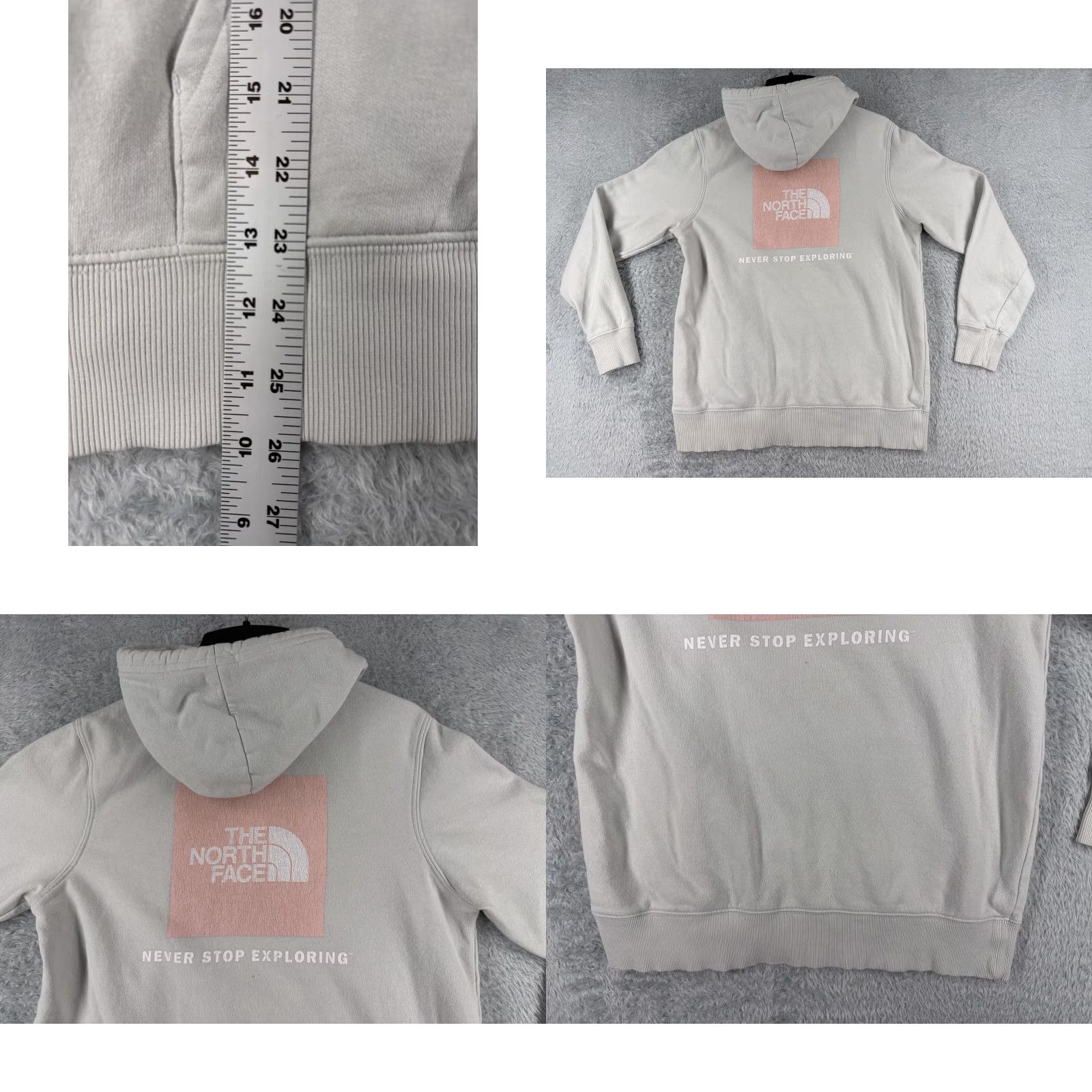 The North Face The North Face Hoodie Women M Gray Pullover Sweater Cotton Jersey READ Size M / US 6-8 / IT 42-44 - 9 Thumbnail